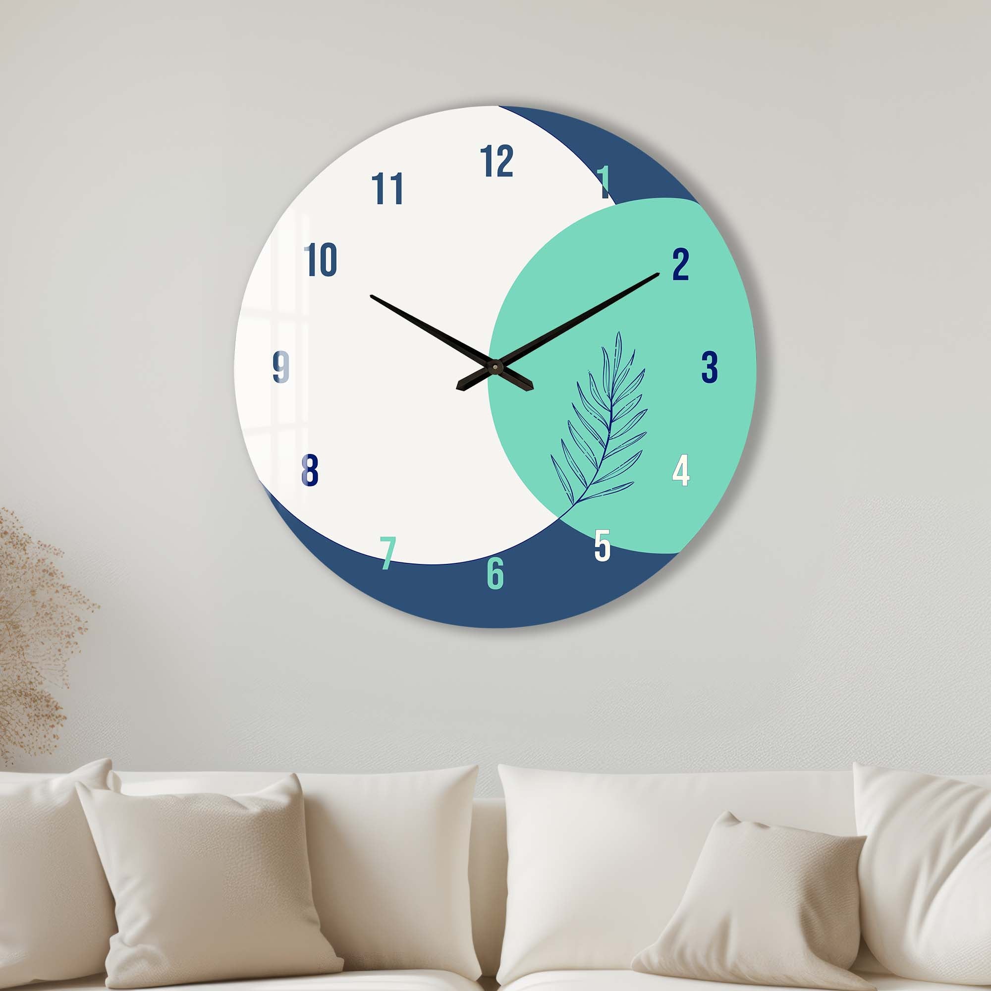 Artronauts Glass Print 40 cm ⌀ | 15.7" / Frameless Zen - Glass Wall Clock