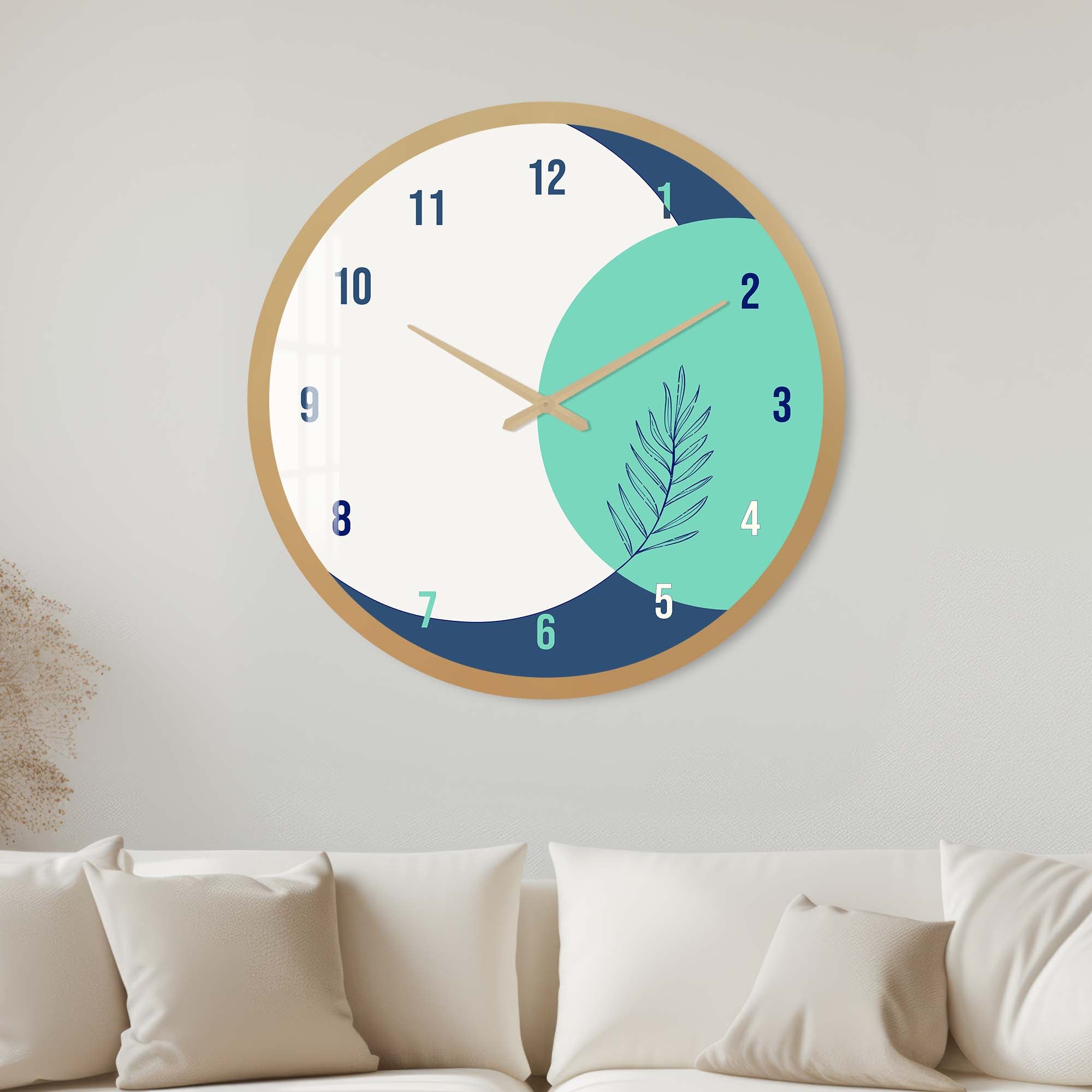 Artronauts Glass Print 40 cm ⌀ | 15.7" / Gold Zen - Glass Wall Clock