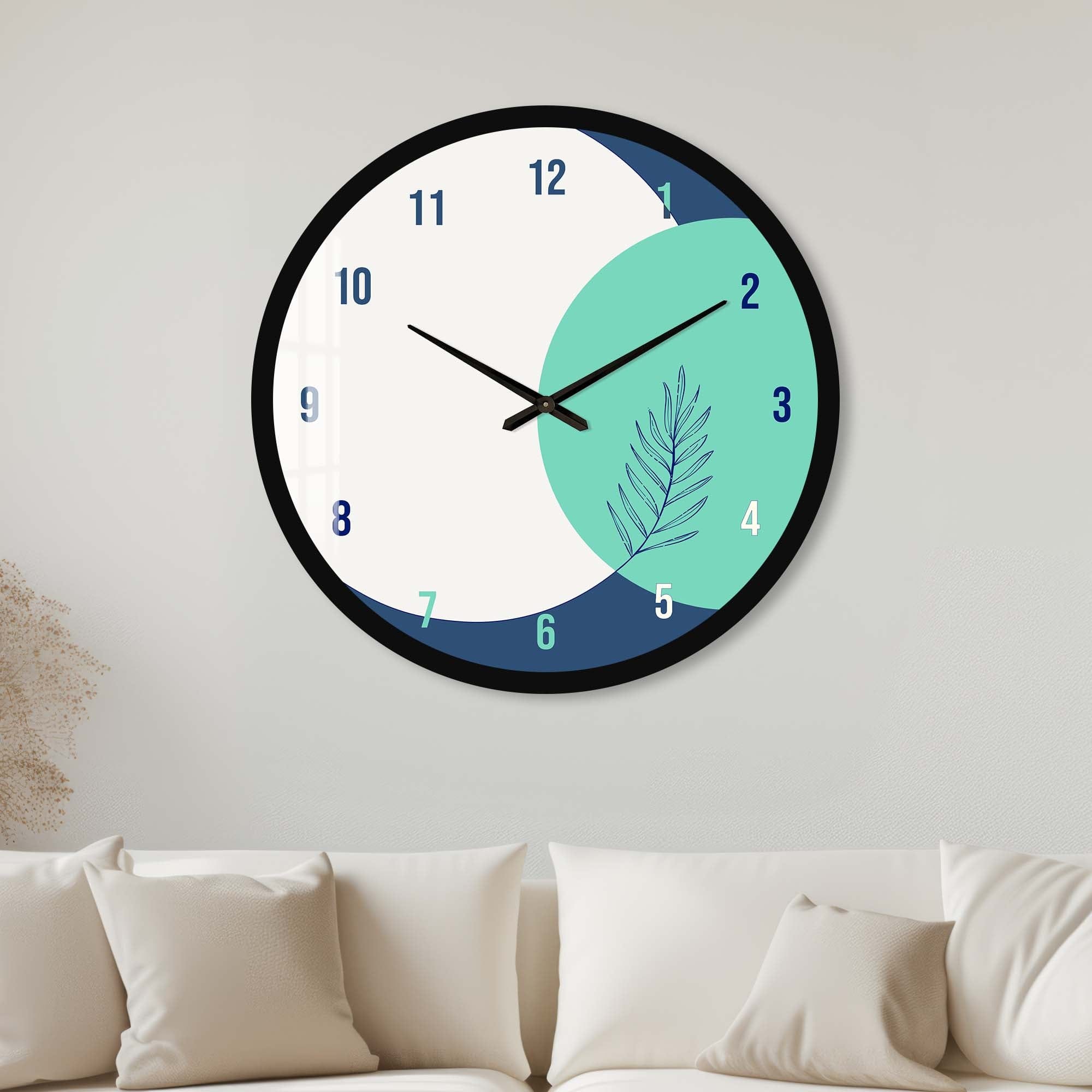 Artronauts Glass Print 40 cm ⌀ | 15.7" / Black Zen - Glass Wall Clock
