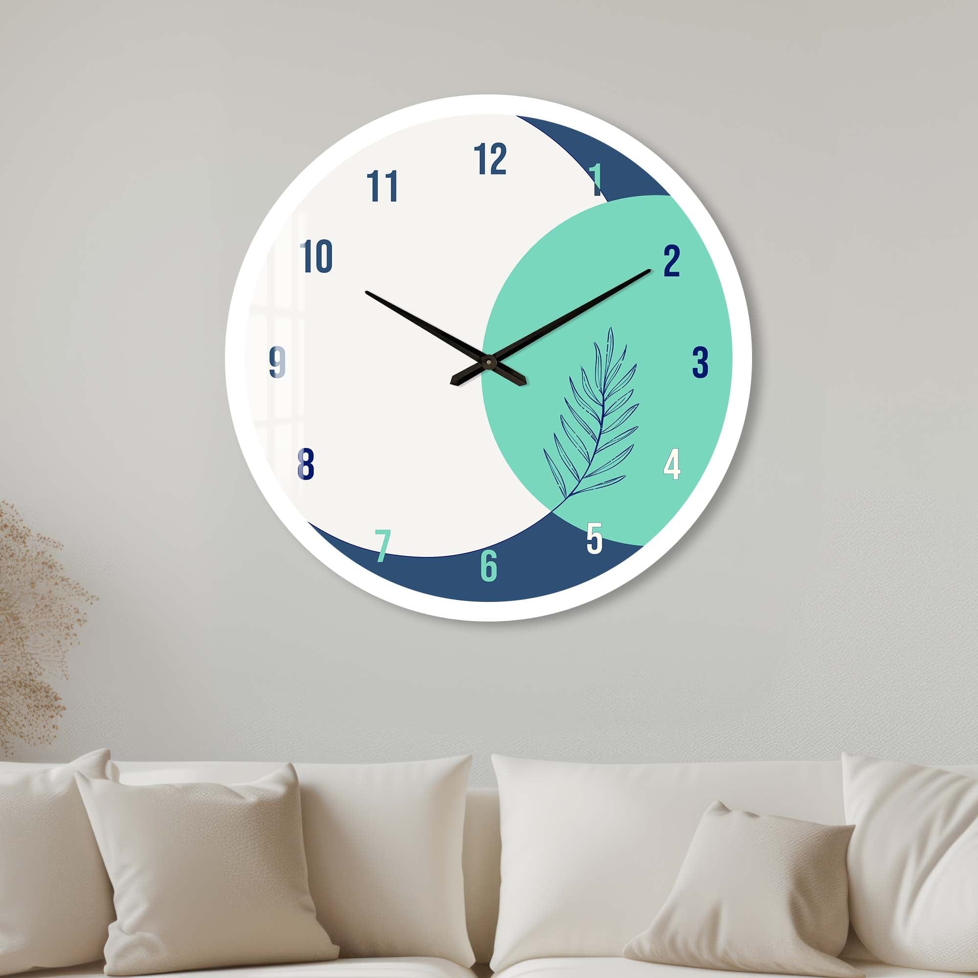 Artronauts Glass Print 40 cm ⌀ | 15.7" / White Zen - Glass Wall Clock