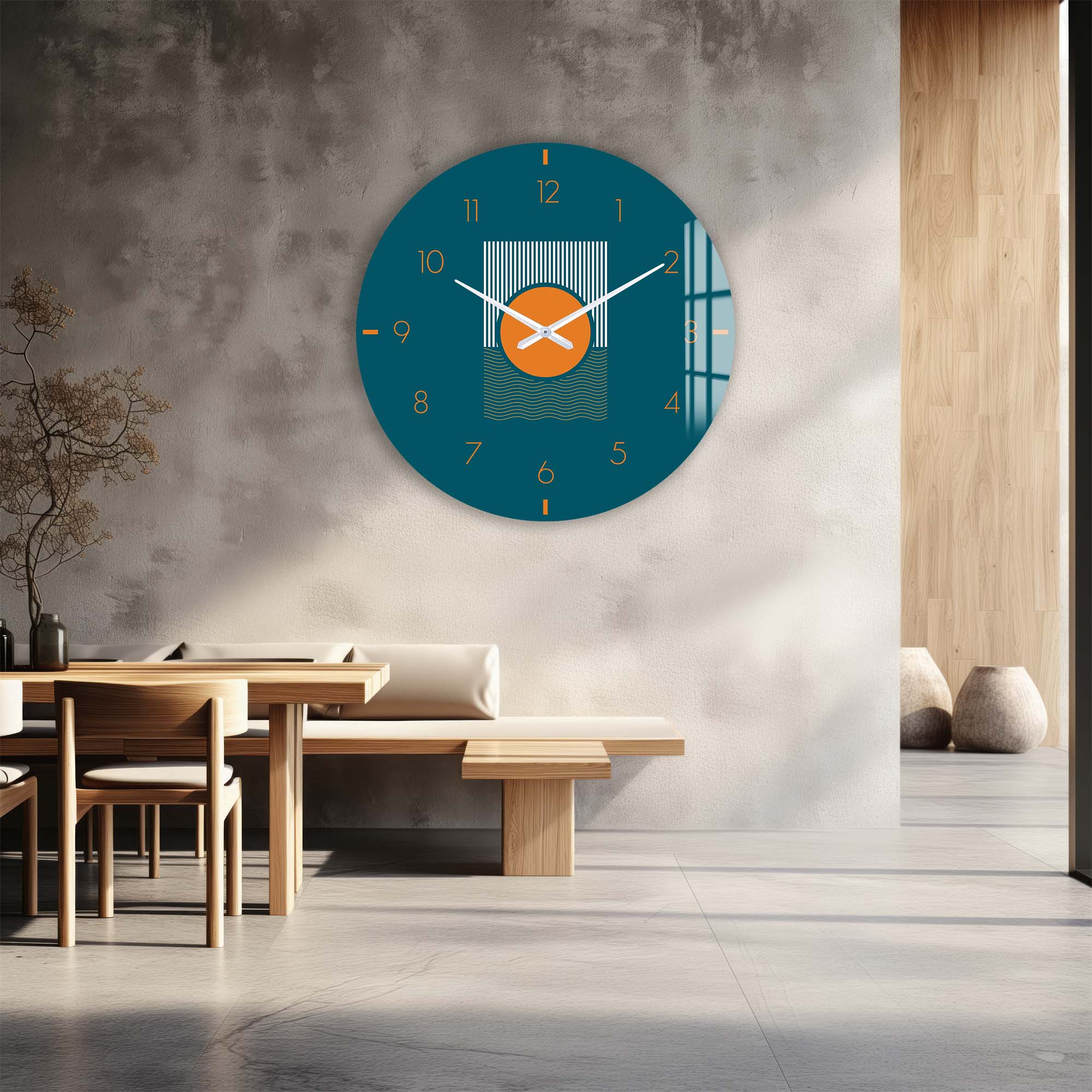 Artronauts Glass Print Soluna - Glass Wall Clock