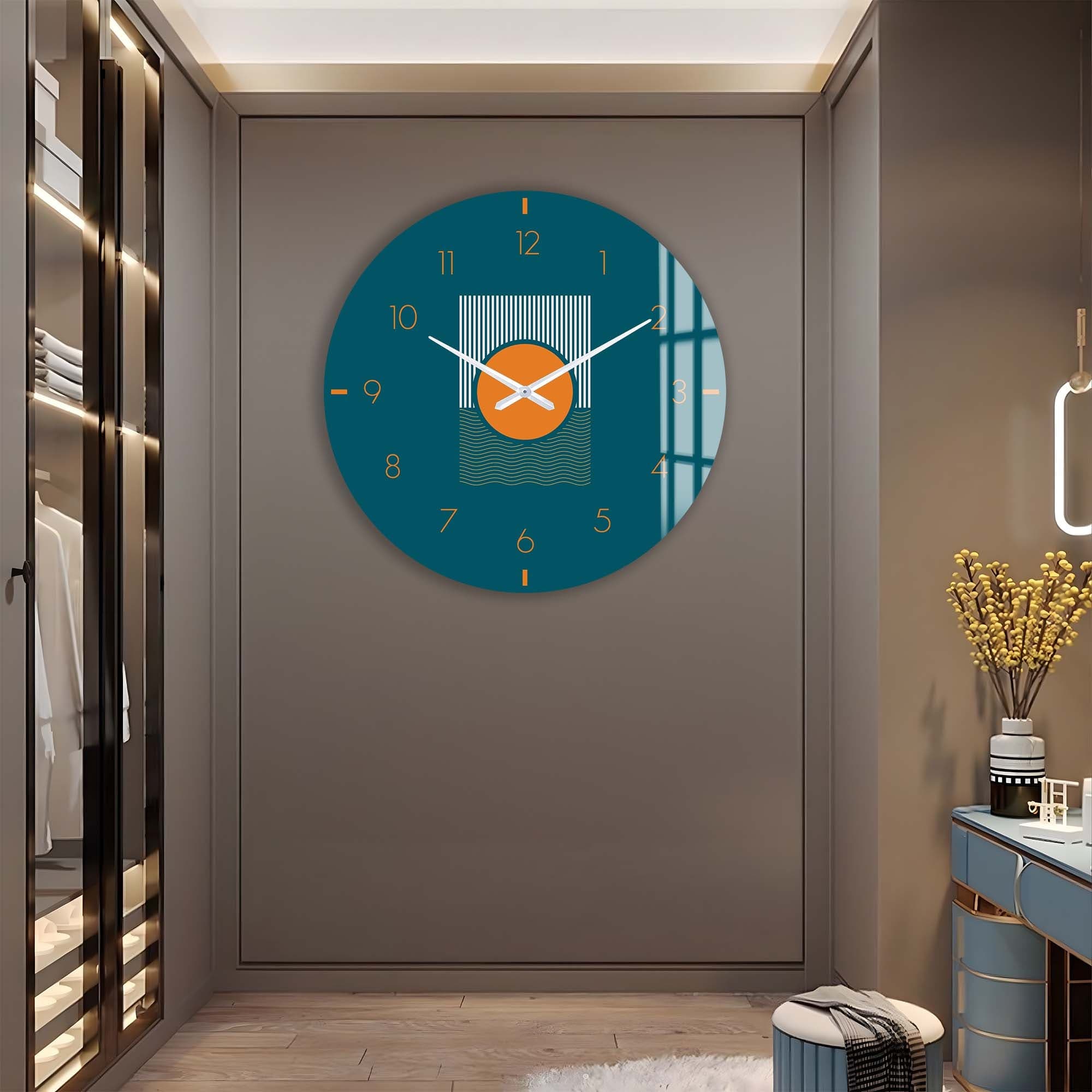 Artronauts Glass Print Soluna - Glass Wall Clock