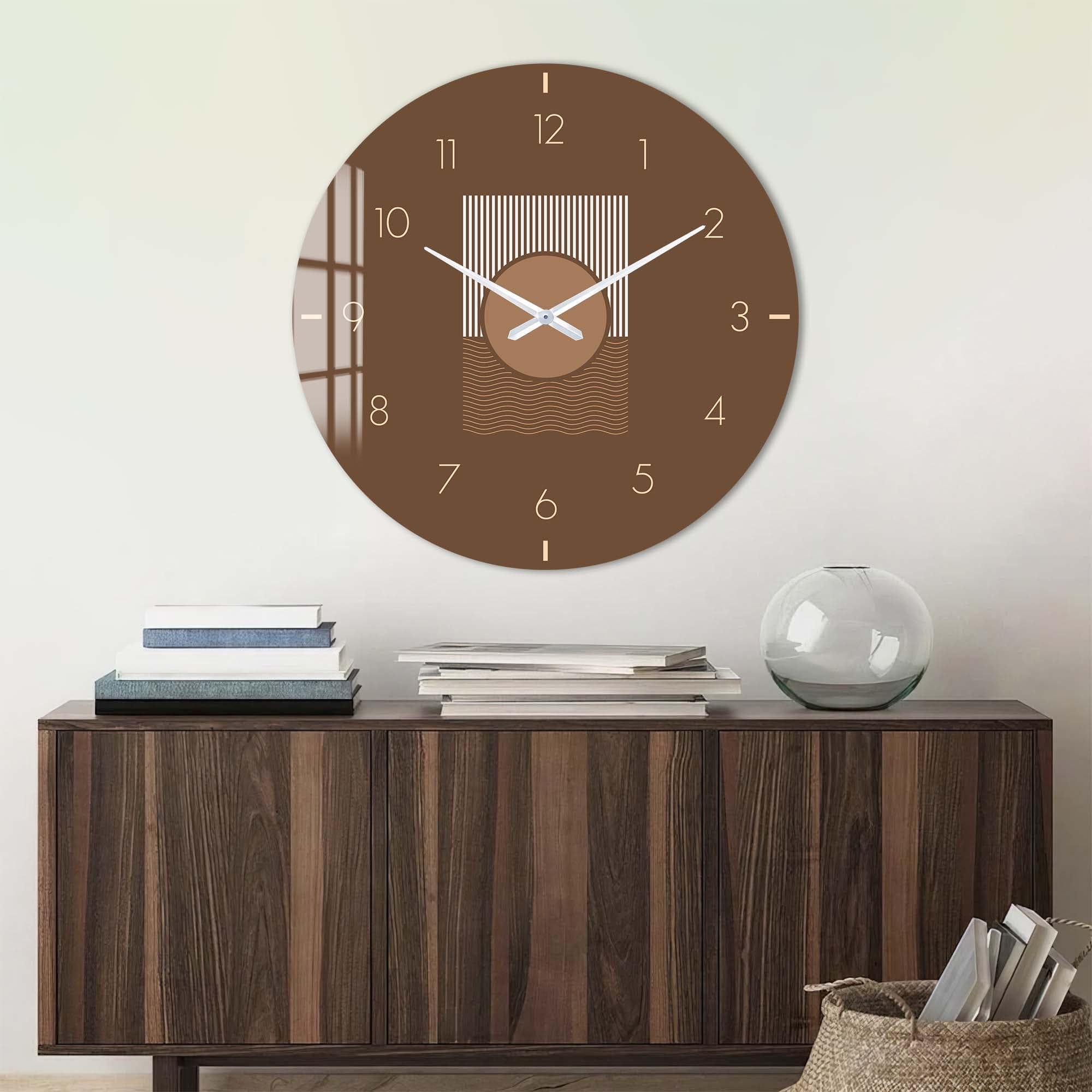 Artronauts Glass Print Soluna Rust - Glass Wall Clock
