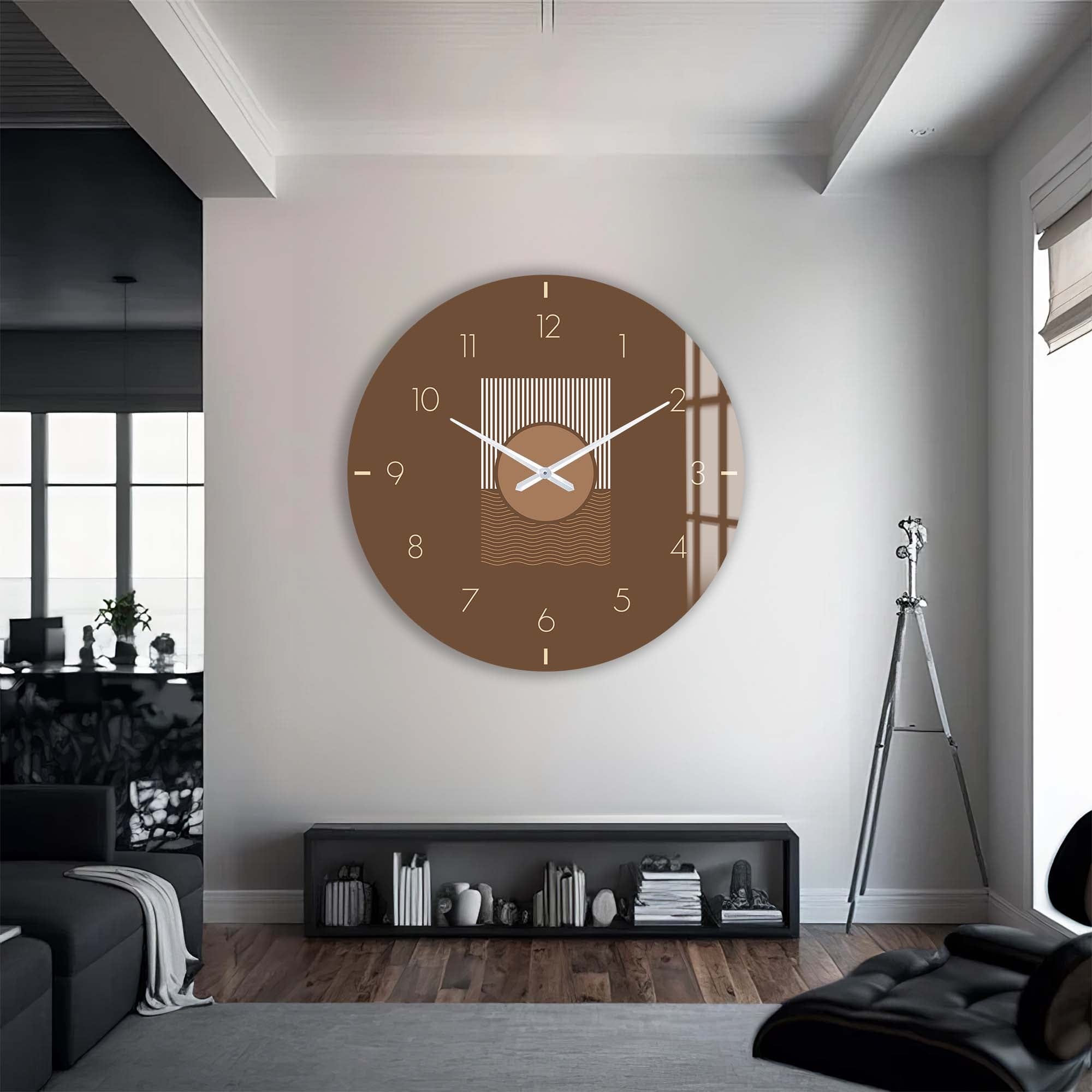 Artronauts Glass Print Soluna Rust - Glass Wall Clock
