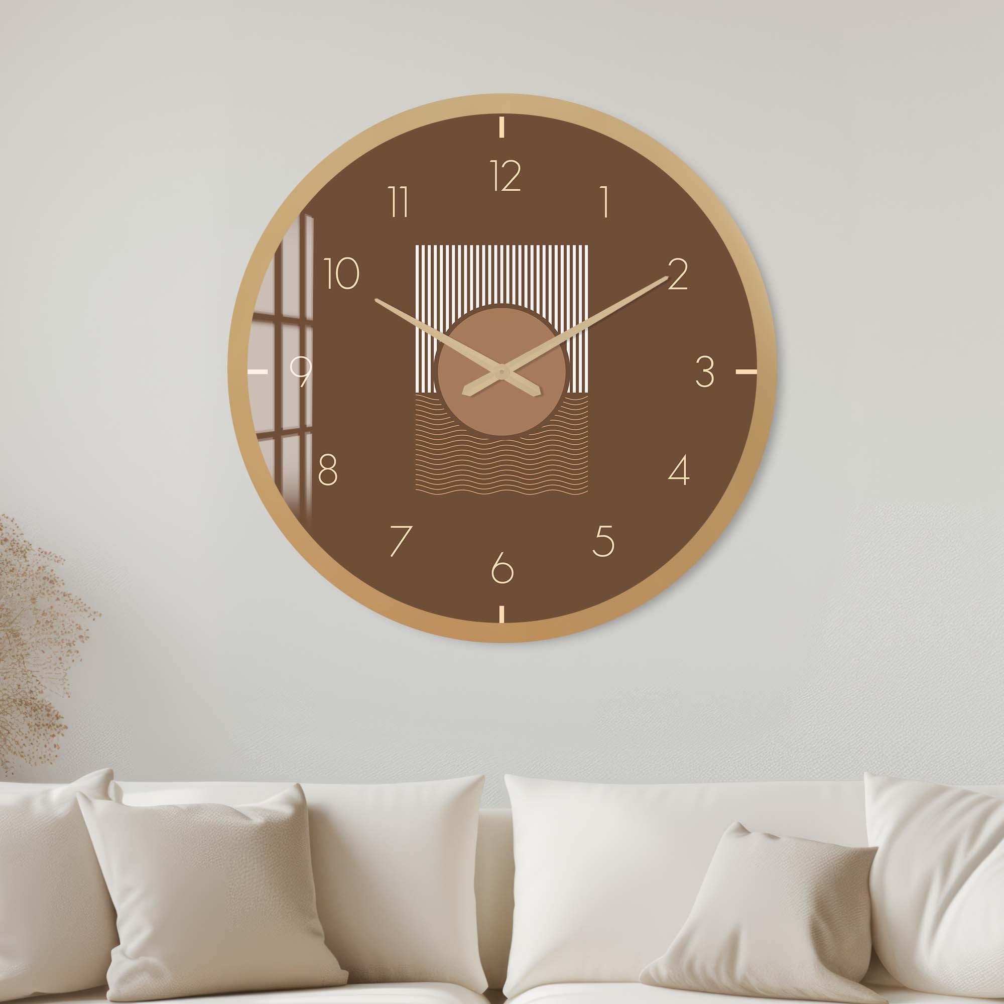 Artronauts Glass Print 40 cm ⌀ | 15.7" / Gold Soluna Rust - Glass Wall Clock