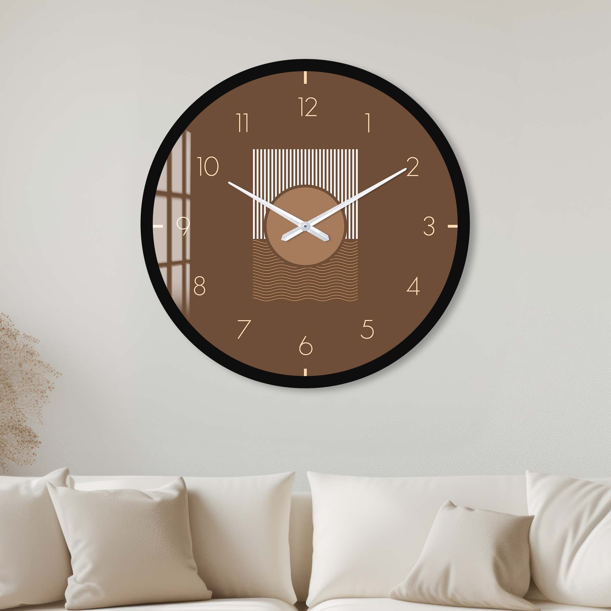 Artronauts Glass Print 40 cm ⌀ | 15.7" / Black Soluna Rust - Glass Wall Clock