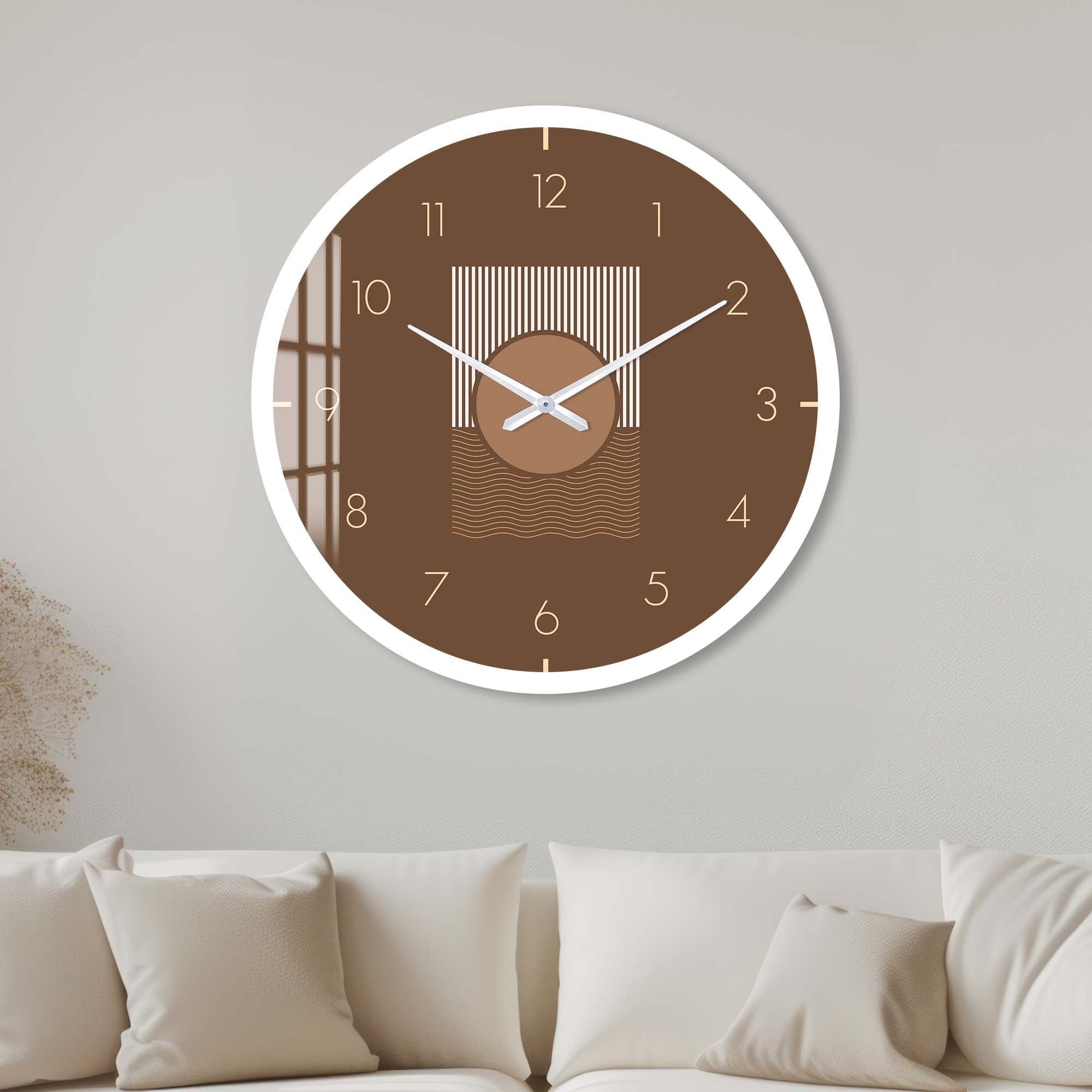 Artronauts Glass Print 40 cm ⌀ | 15.7" / White Soluna Rust - Glass Wall Clock