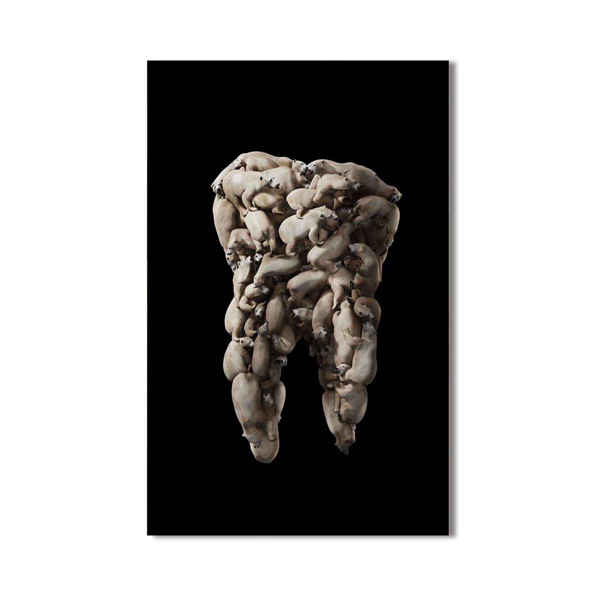 Artronauts Glass Print Polar Tooth Sculpture - Tempered Glass Wall Art