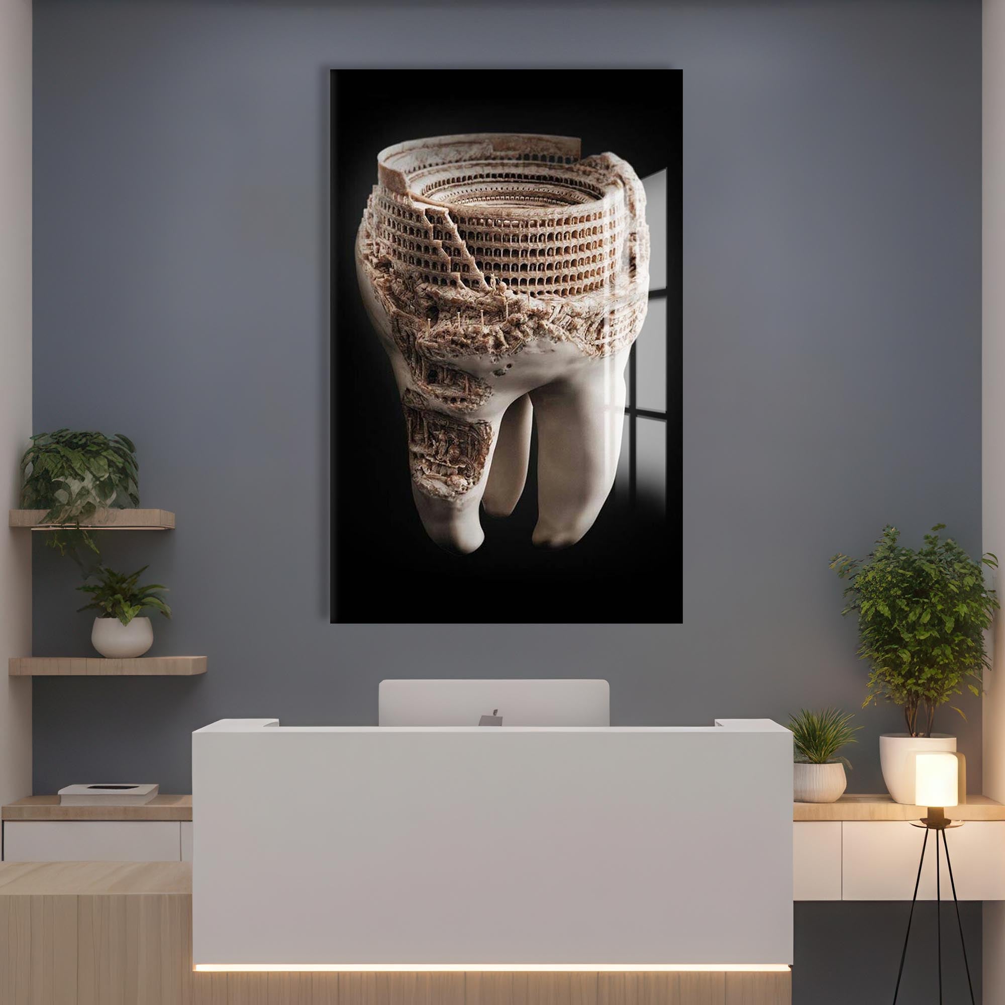 Artronauts Glass Print Colosseum Tooth Art - Tempered Glass Wall Art