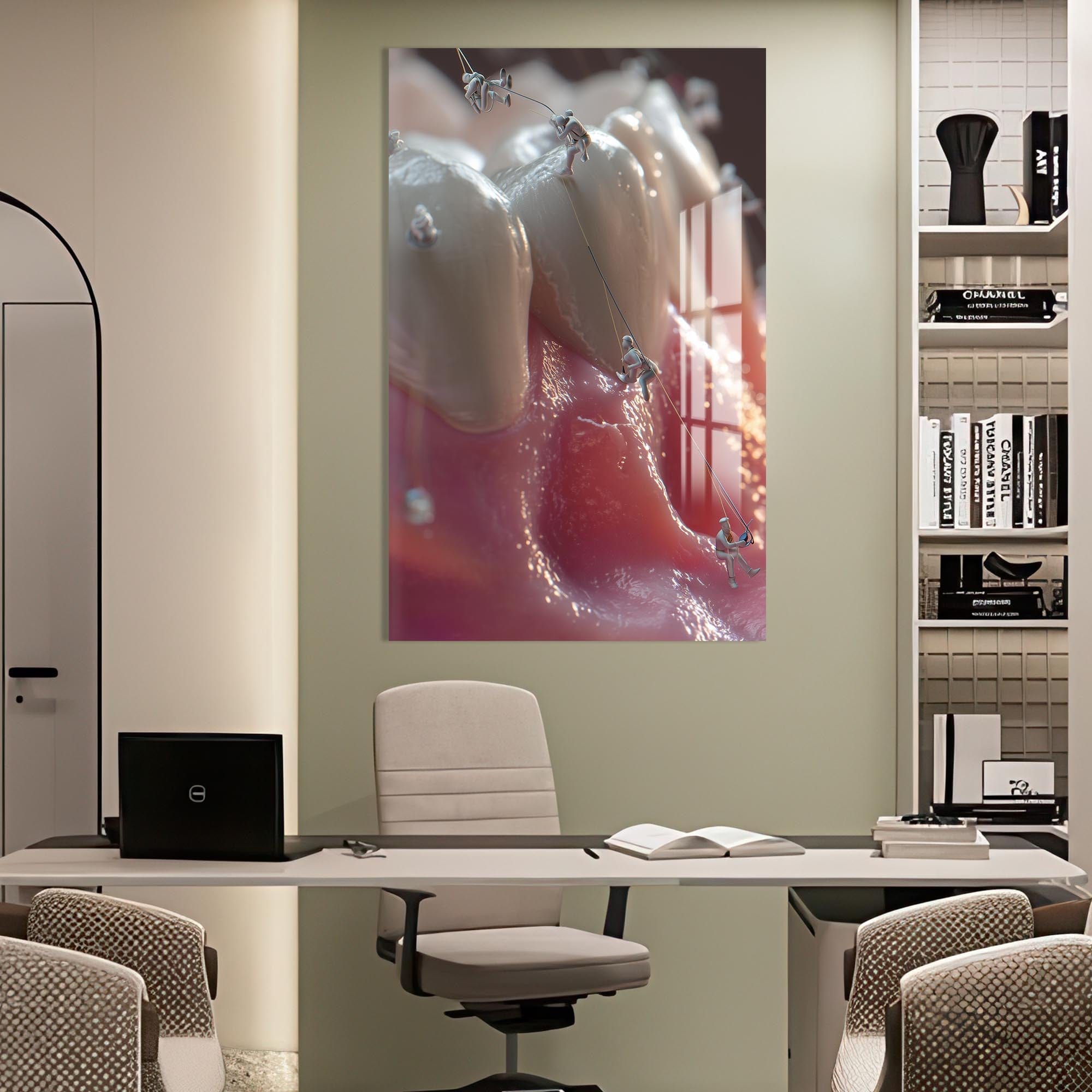 Artronauts Glass Print Tooth Climbers - Tempered Glass Wall Art