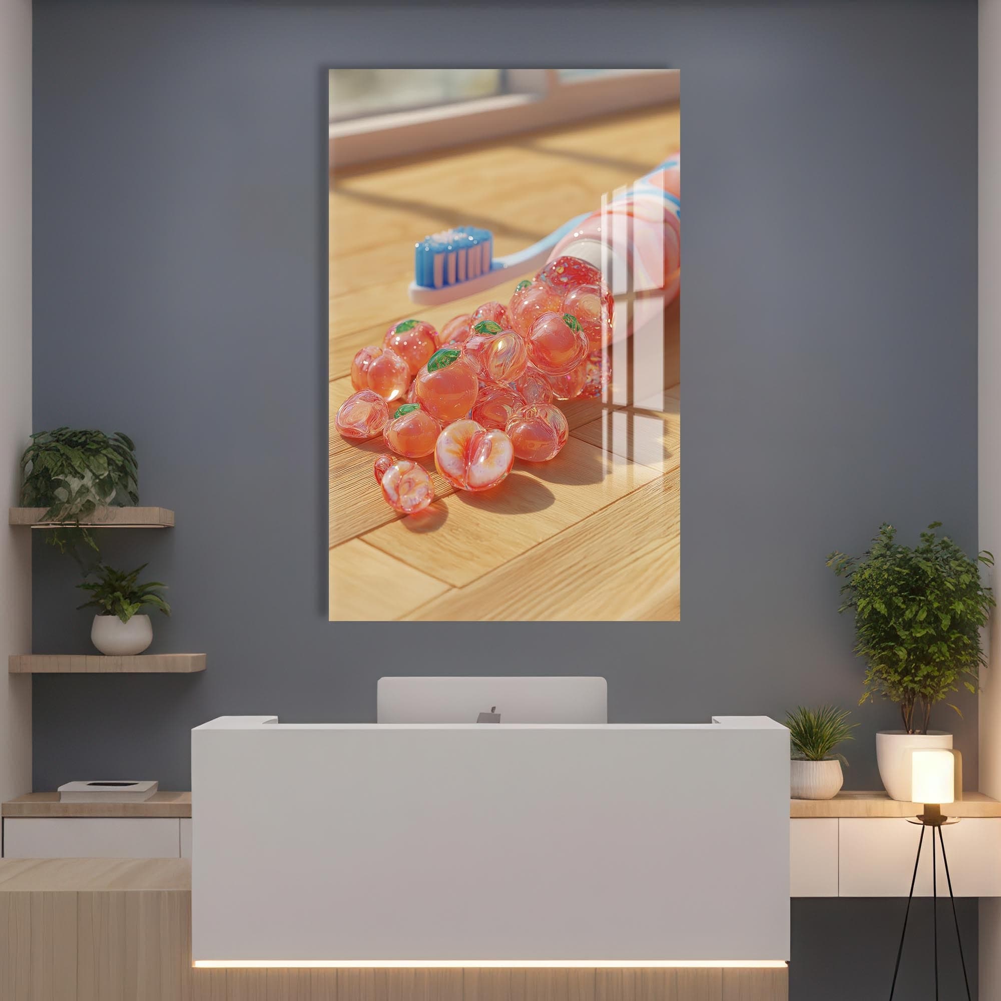 Artronauts Glass Print Toothpaste Fruit Pop - Tempered Glass Wall Art
