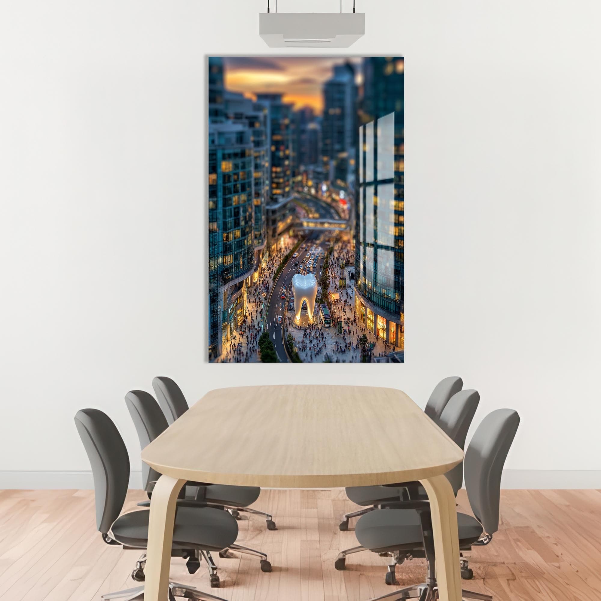 Artronauts Glass Print City Landmark Tooth - Tempered Glass Wall Art
