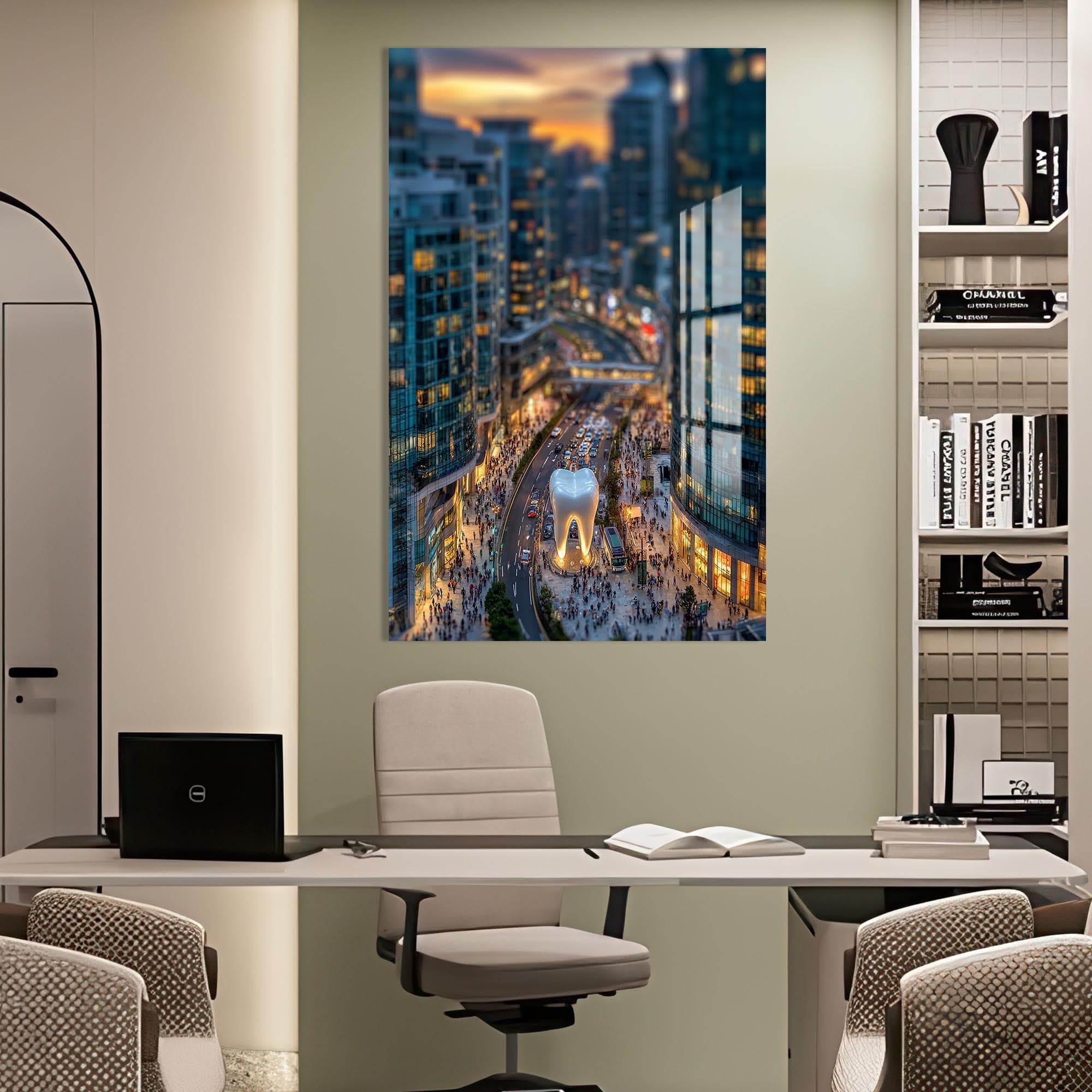 Artronauts Glass Print City Landmark Tooth - Tempered Glass Wall Art