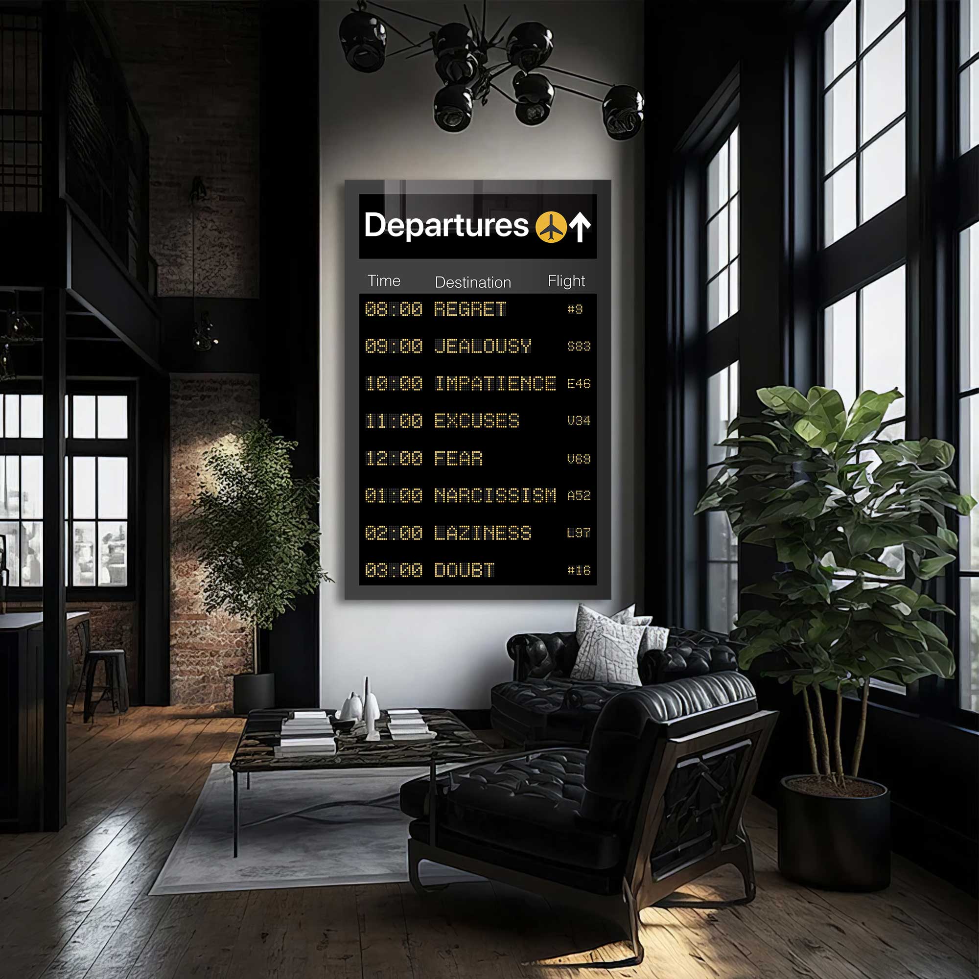 Artronauts Glass Print Departures - Tempered Glass Wall Art