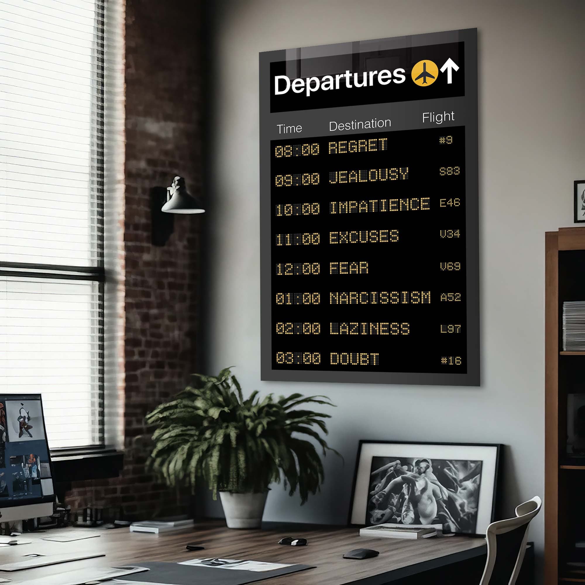 Artronauts Glass Print Departures - Tempered Glass Wall Art