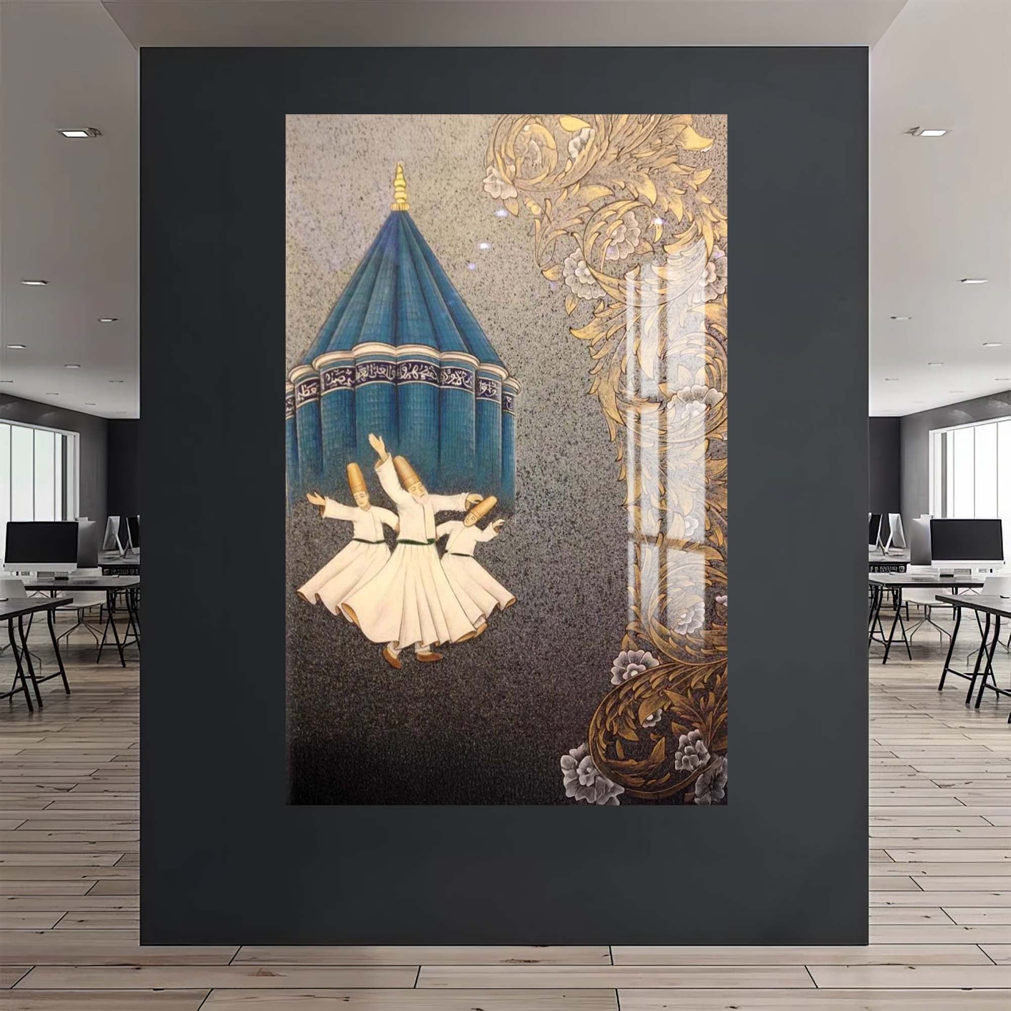 Artronauts Glass Print Whirling Dervish- Islamic Tempered Glass Wall Art