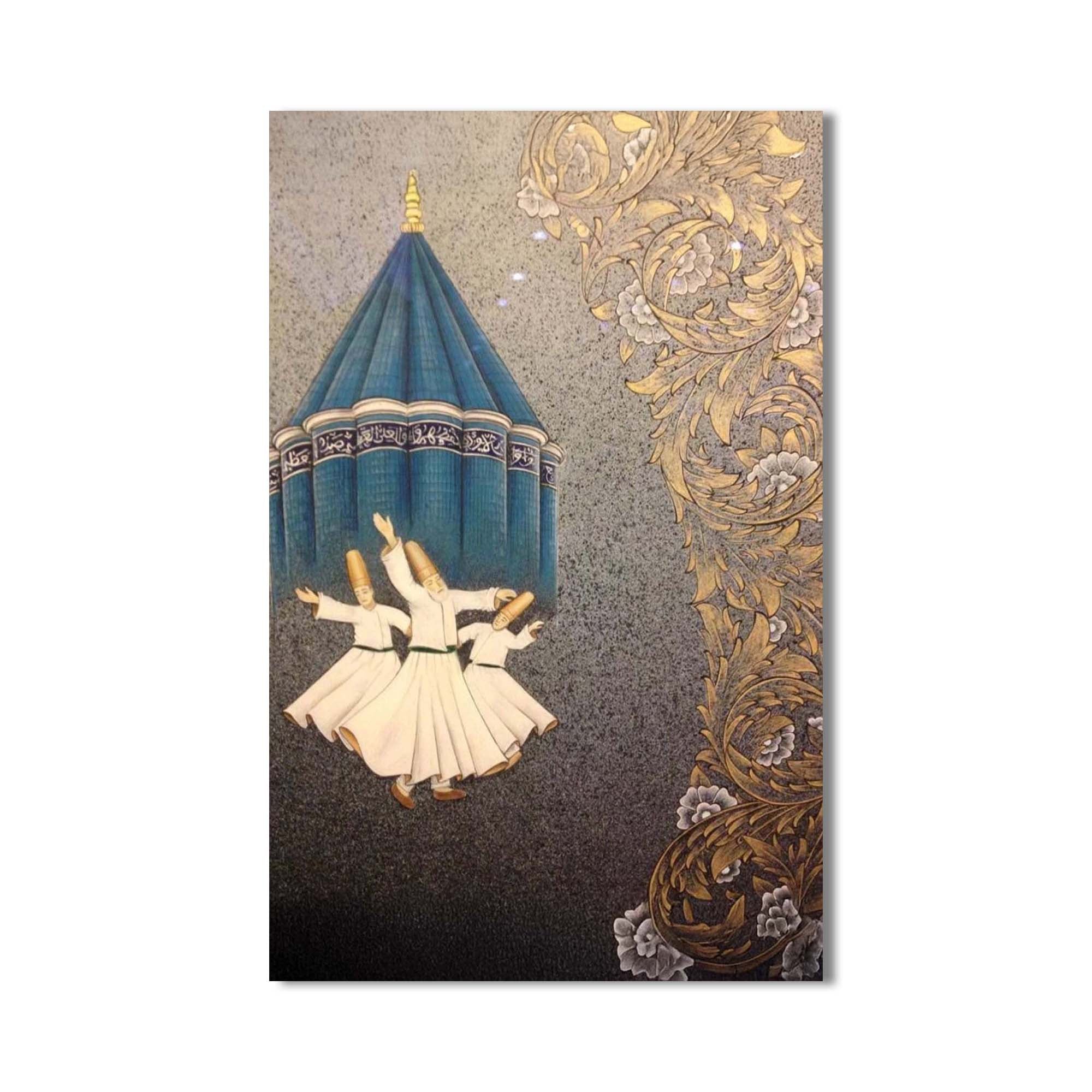 Whirling Dervish- Islamic Tempered Glass Wall Art