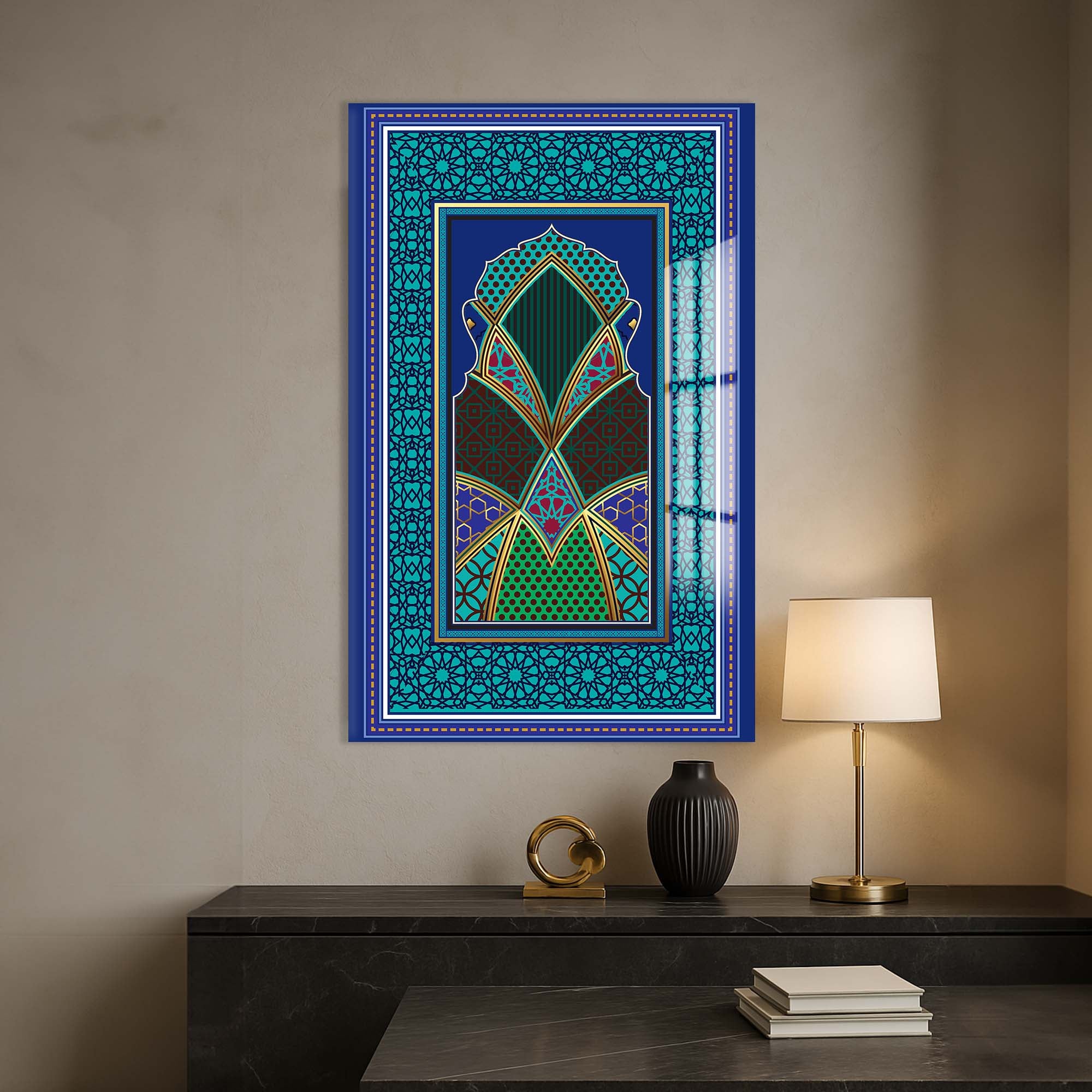 Artronauts Glass Print Islamic Arch- Islamic Tempered Glass Wall Art