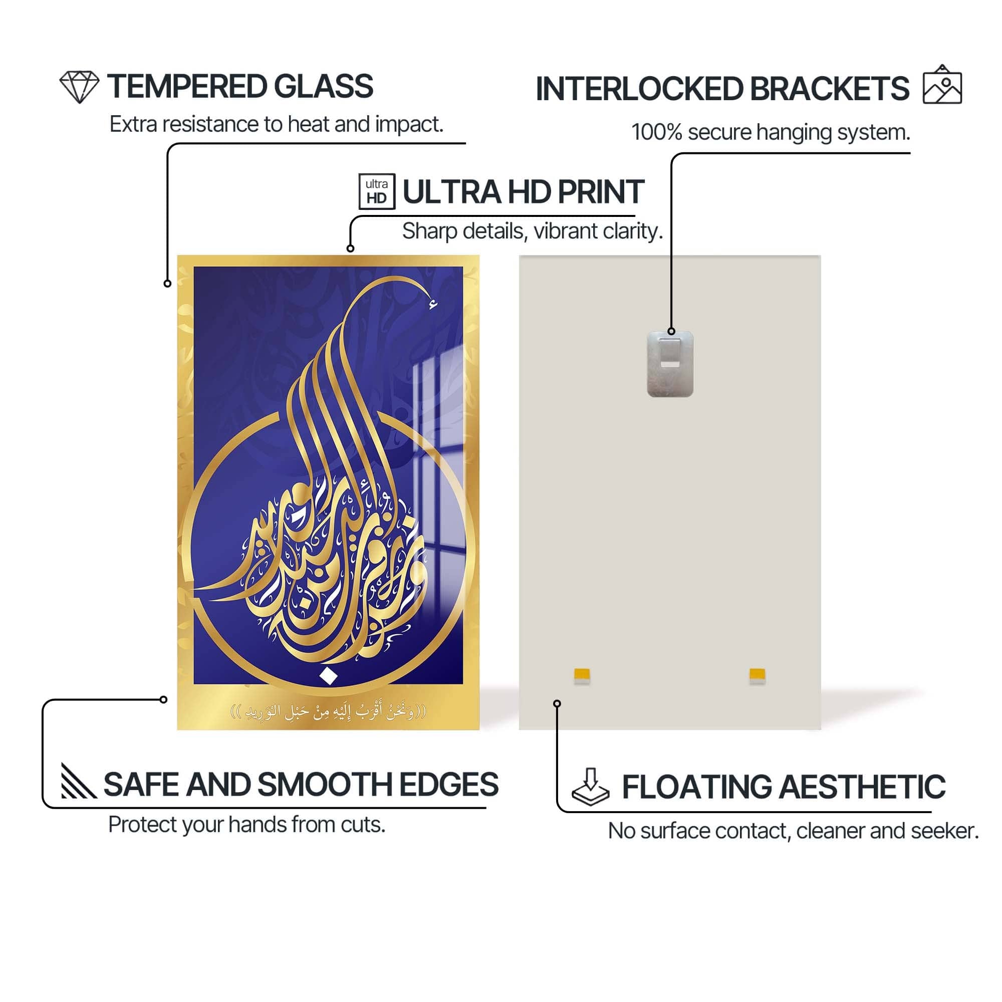 Artronauts Glass Print Eternal Faith- Islamic Tempered Glass Wall Art