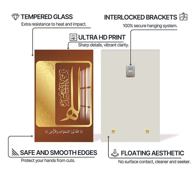 Artronauts Glass Print Alhamdulillah Coast- Islamic Tempered Glass Wall Art