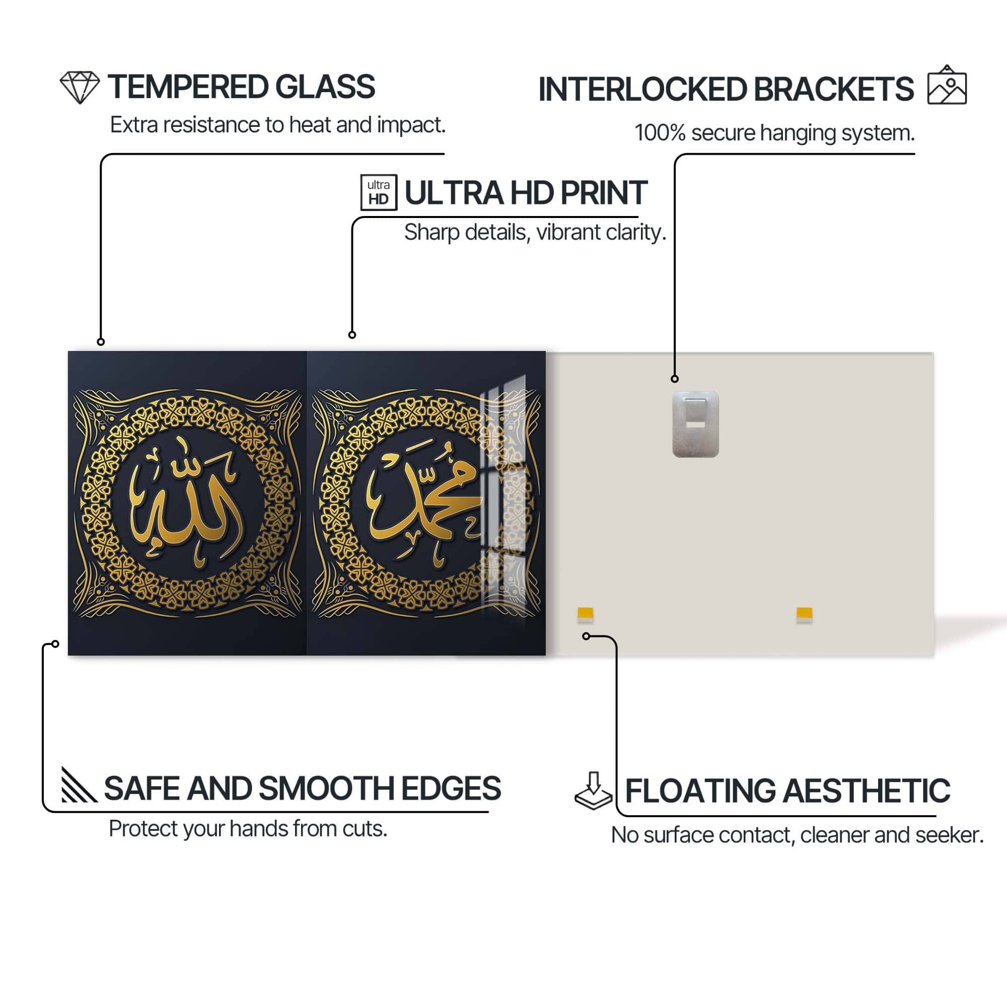 Artronauts Glass Print Sacred Pear- Islamic Tempered Glass Wall Art