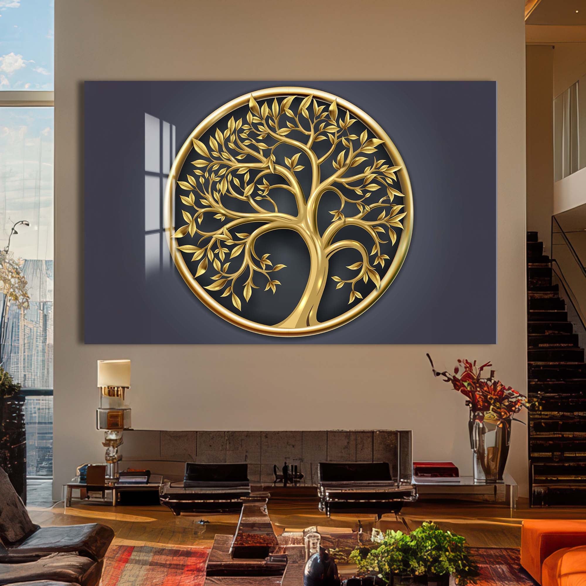 Sacred Roots- Tempered Glass Wall Art