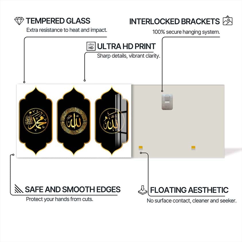 Artronauts Glass Print Eternal Remembrance- Islamic Tempered Glass Wall Art