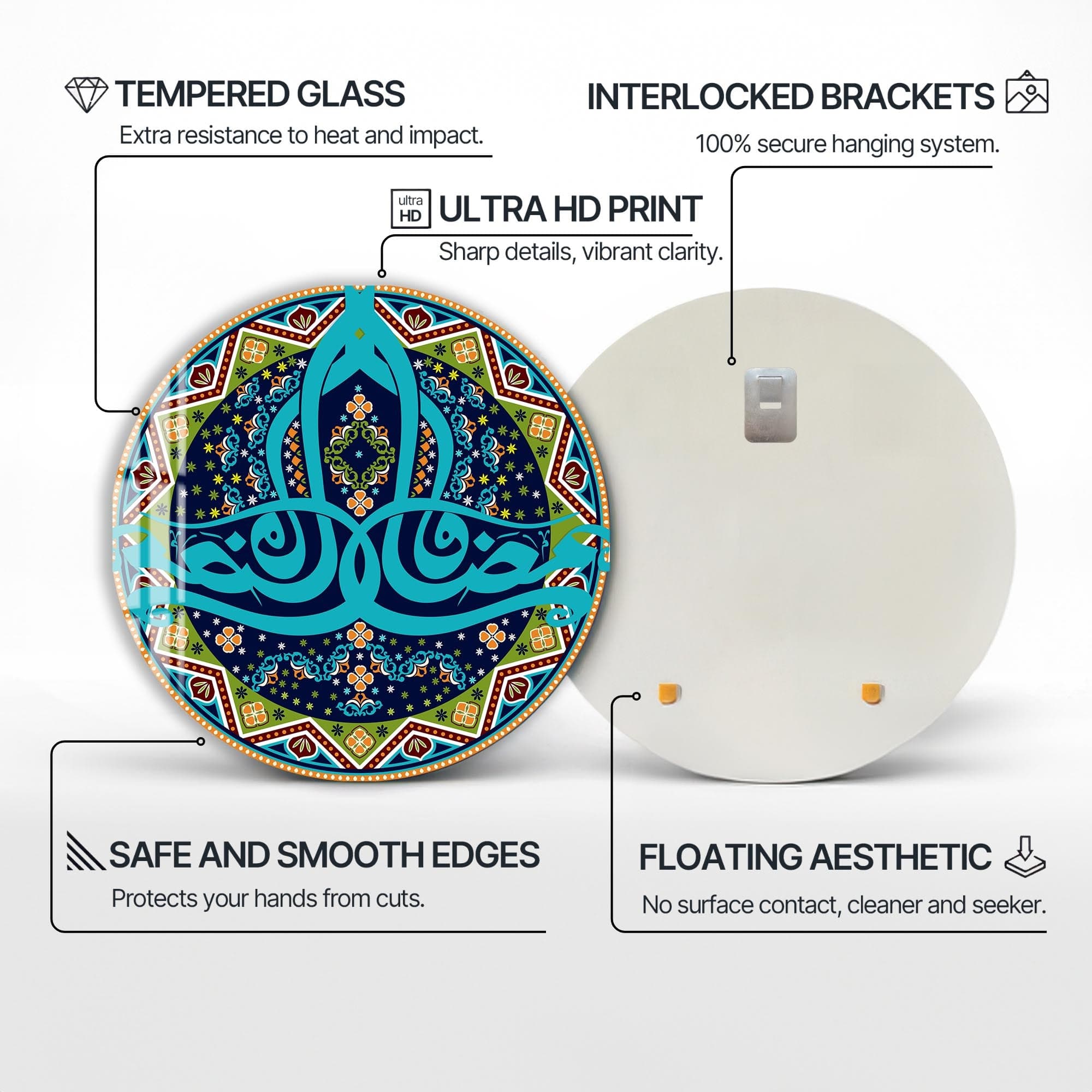 Artronauts Glass Print Sacred Geometry- Islamic Tempered Glass Wall Art