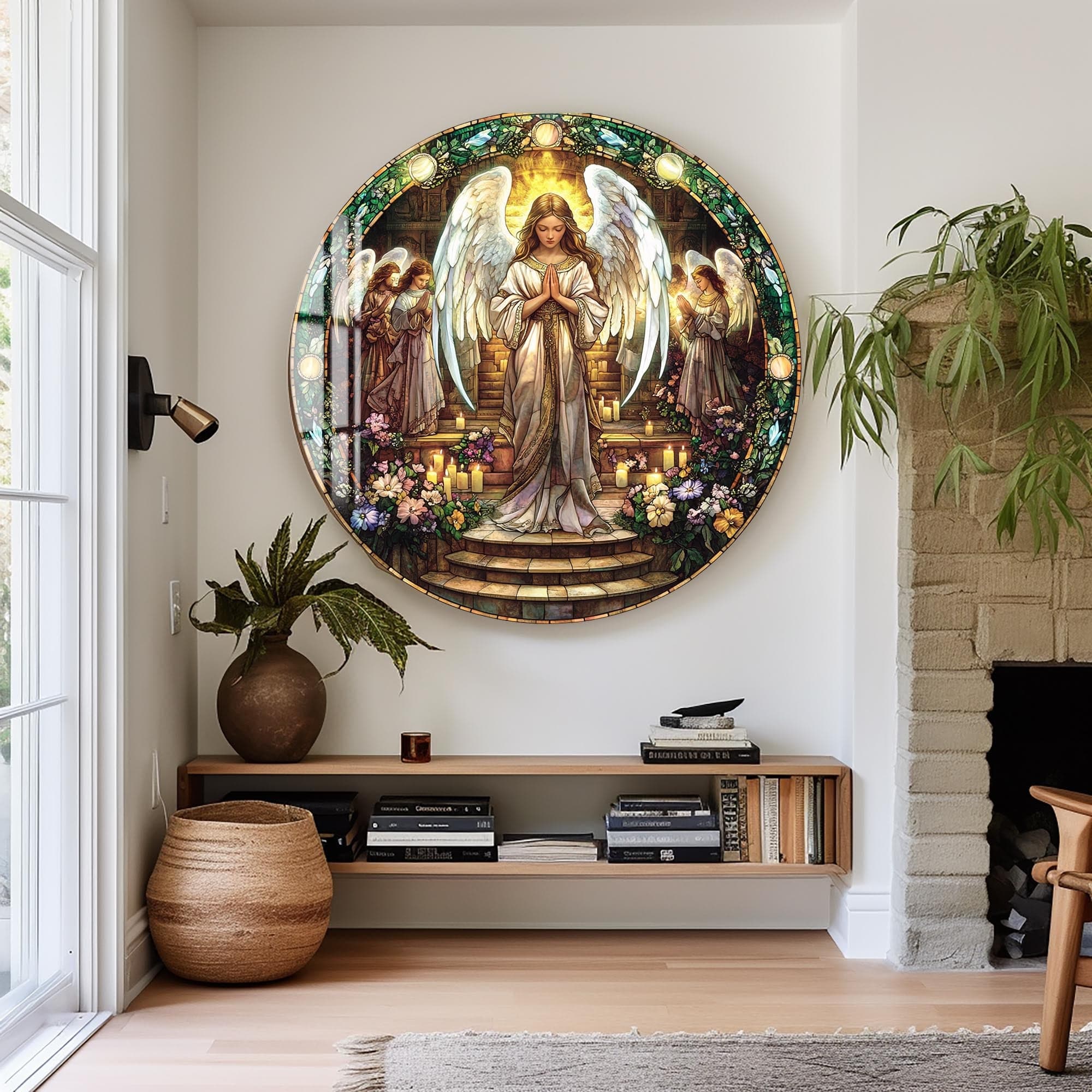 Artronauts Glass Print Heavenly Verse- Rounded Tempered Glass Wall Art