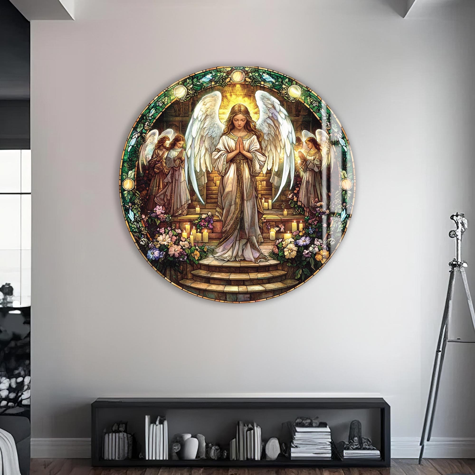 Artronauts Glass Print Heavenly Verse- Rounded Tempered Glass Wall Art