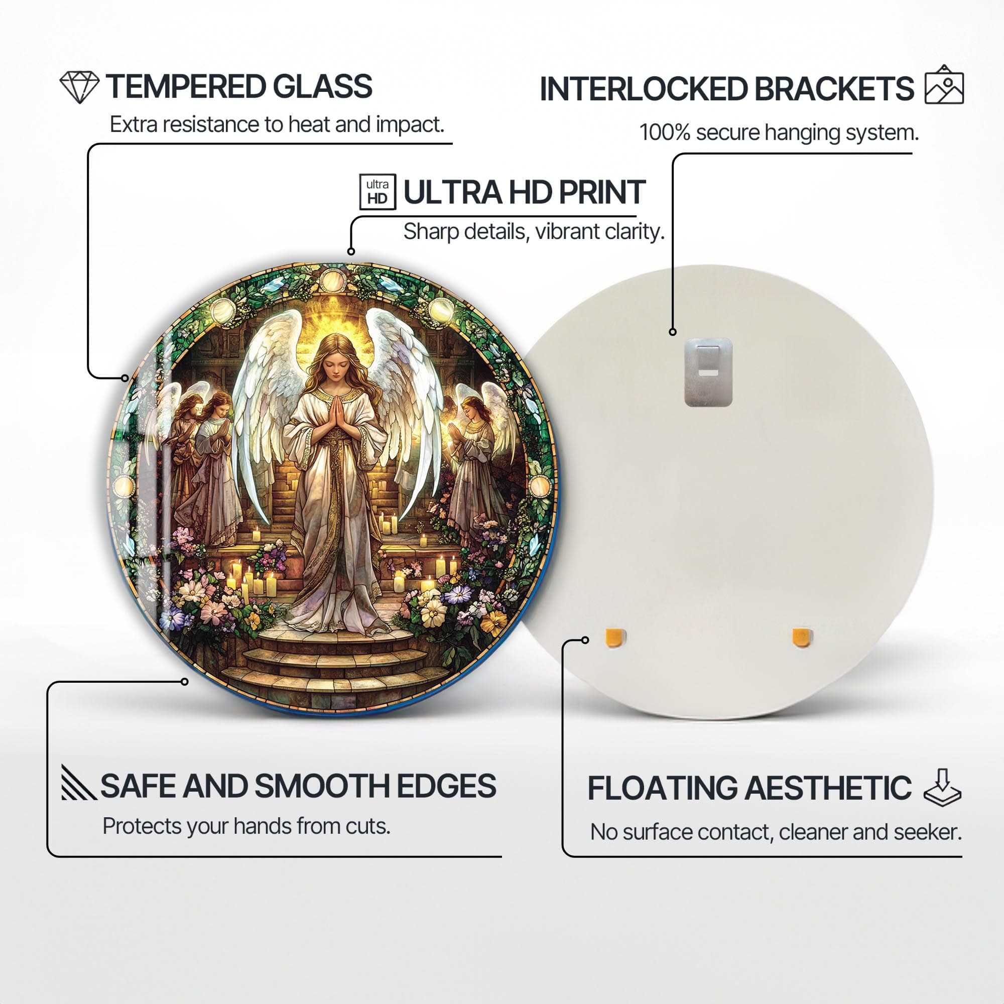 Artronauts Glass Print Heavenly Verse- Rounded Tempered Glass Wall Art