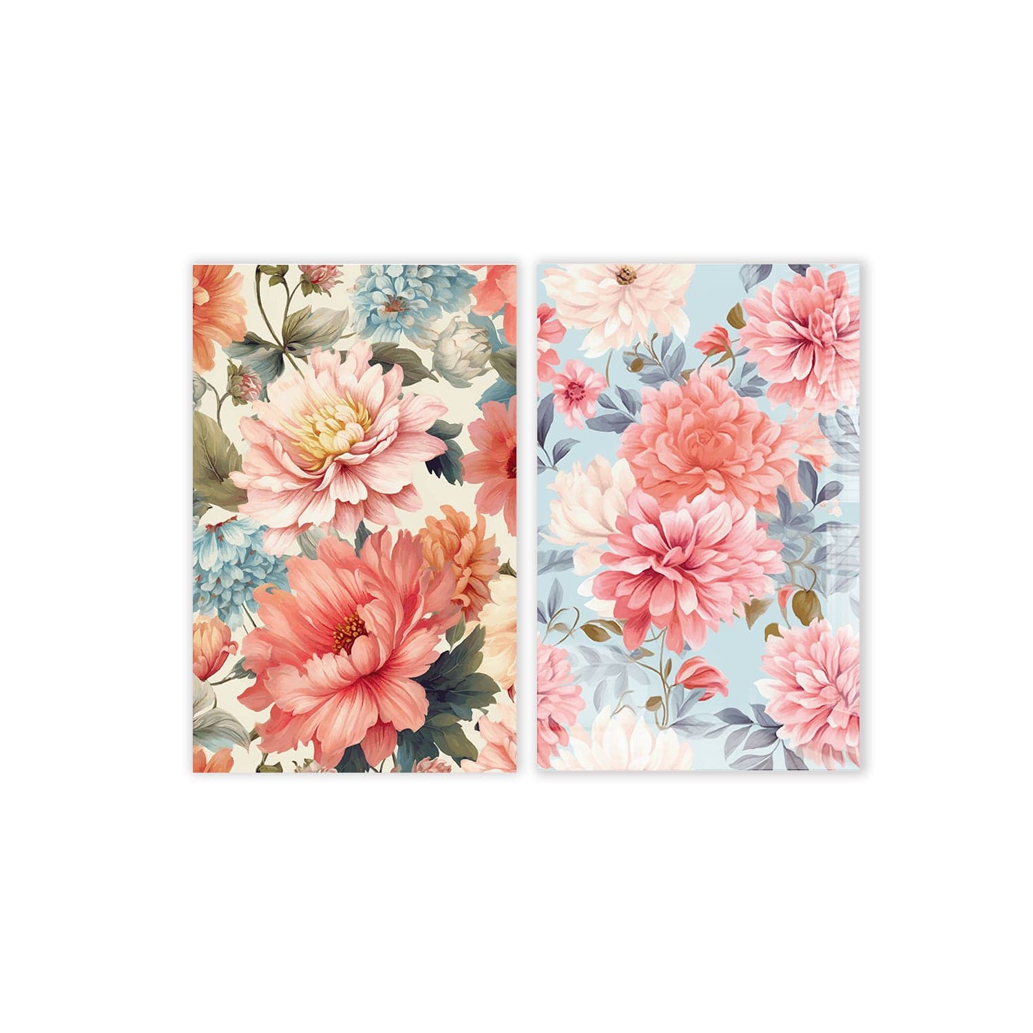 Artronauts Glass Print 140x110 cm | 55.5"x43.5" Happy Flowers