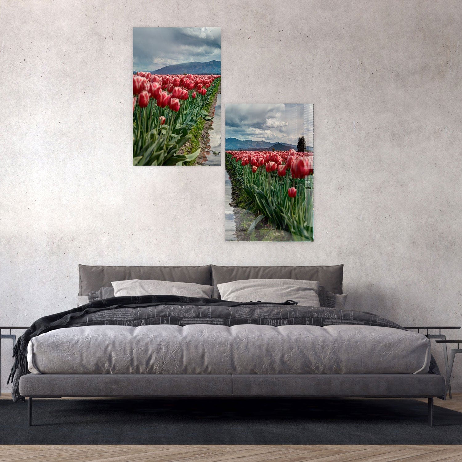 Artronauts Glass Print 140x110 cm | 55.5"x43.5" Rose Garden