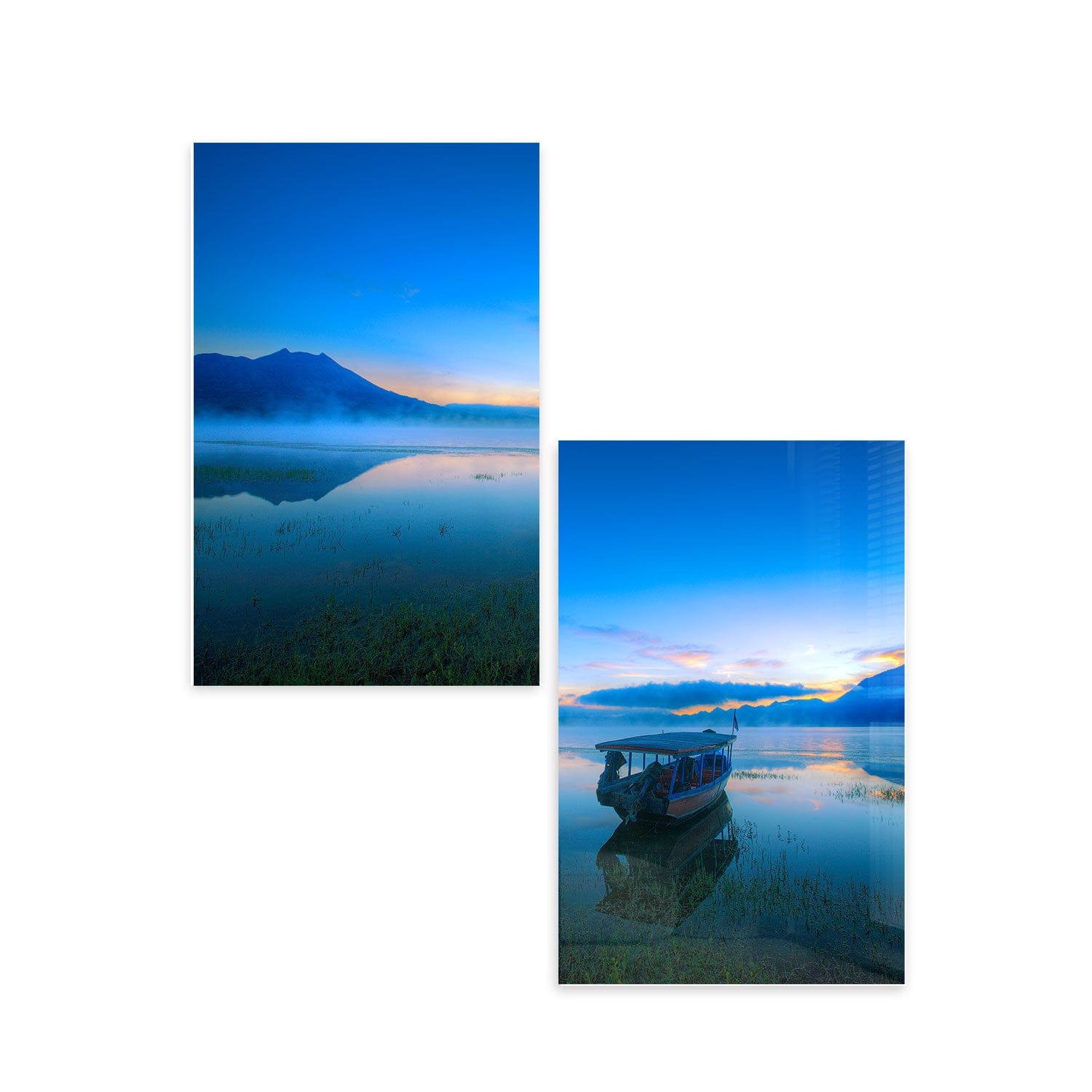 Artronauts Glass Print 140x110 cm | 55.5"x43.5" Riverside Duo