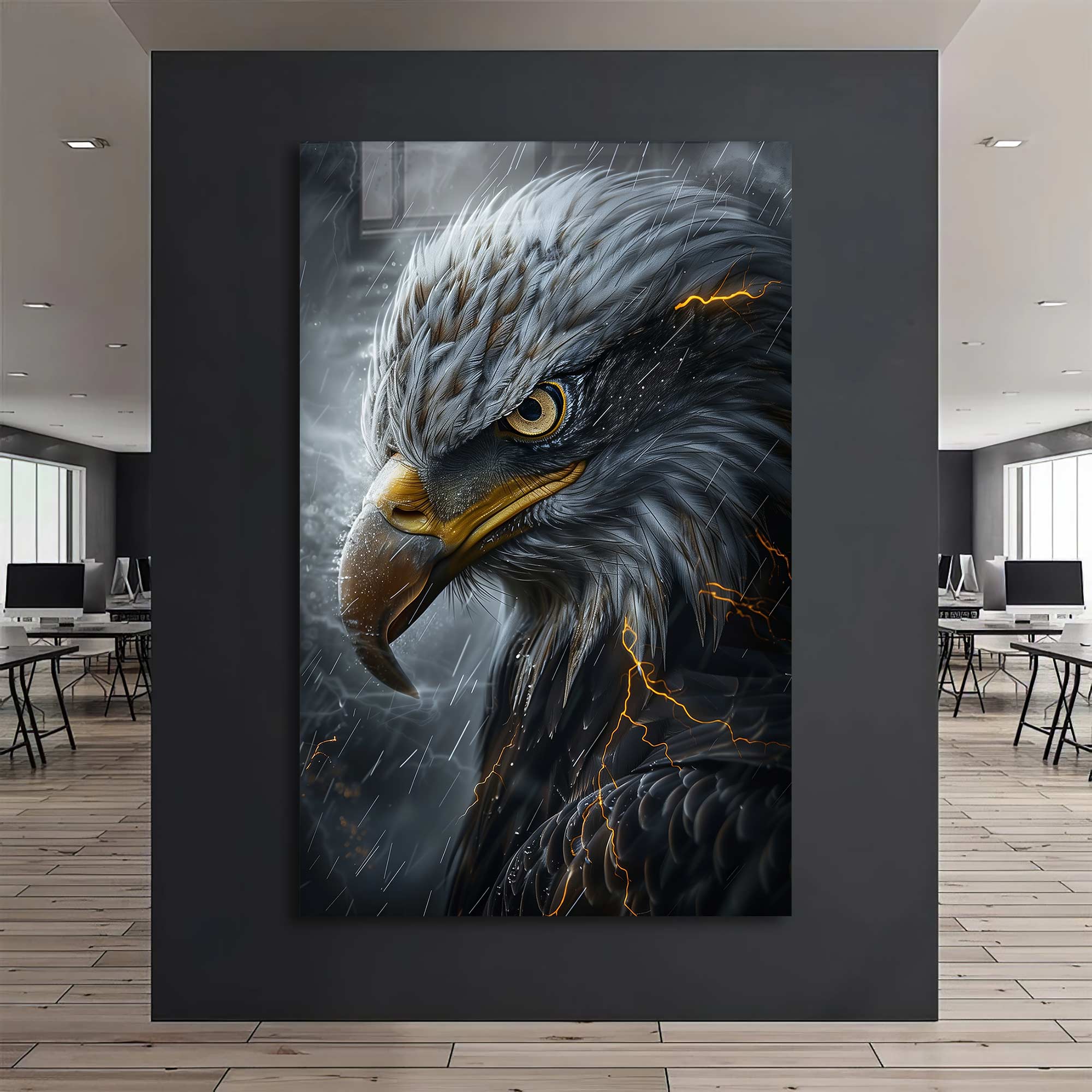 Artronauts Glass Print Wild Eagle - Tempered Glass Wall Art