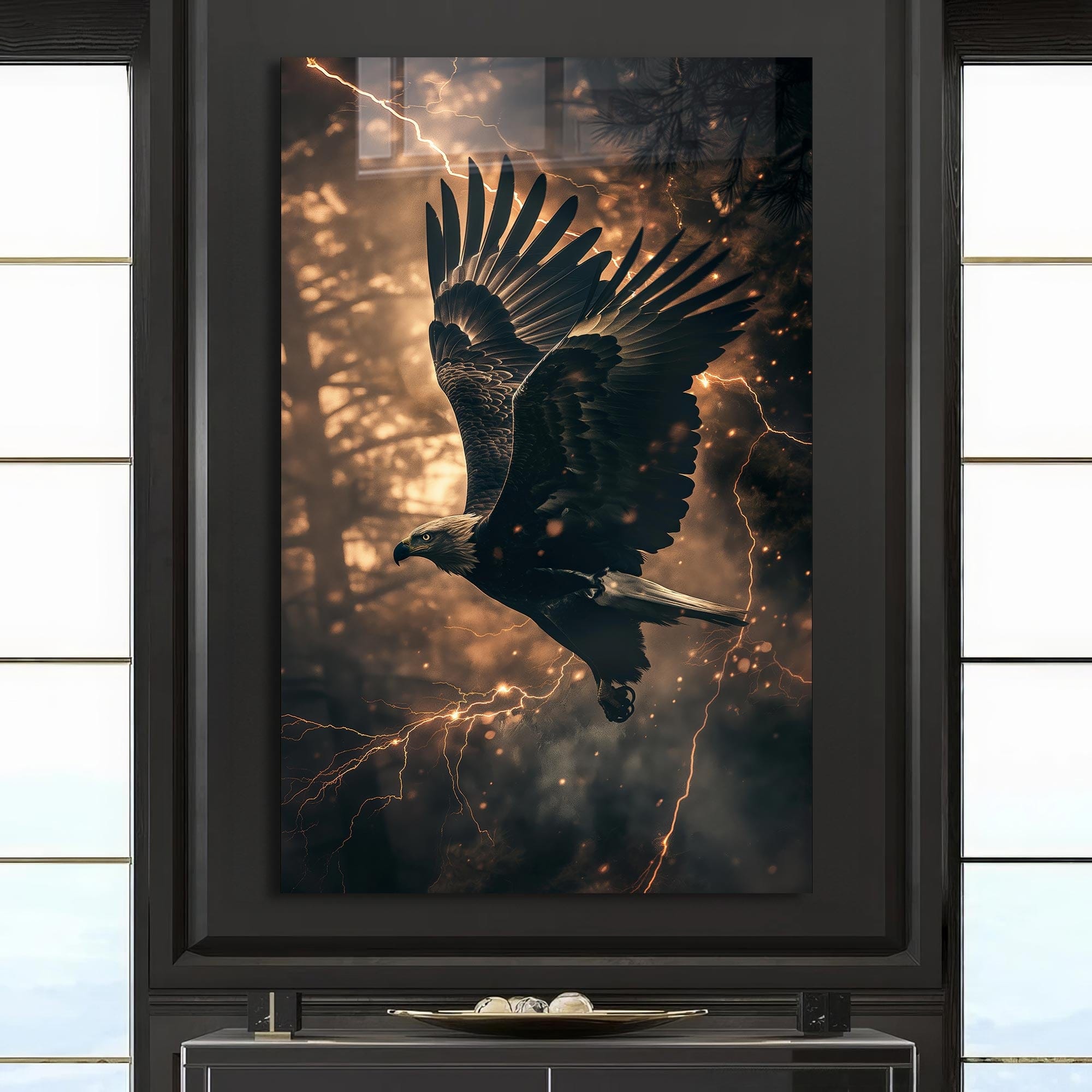 Artronauts Glass Print Hunter Eagle - Tempered Glass Wall Art