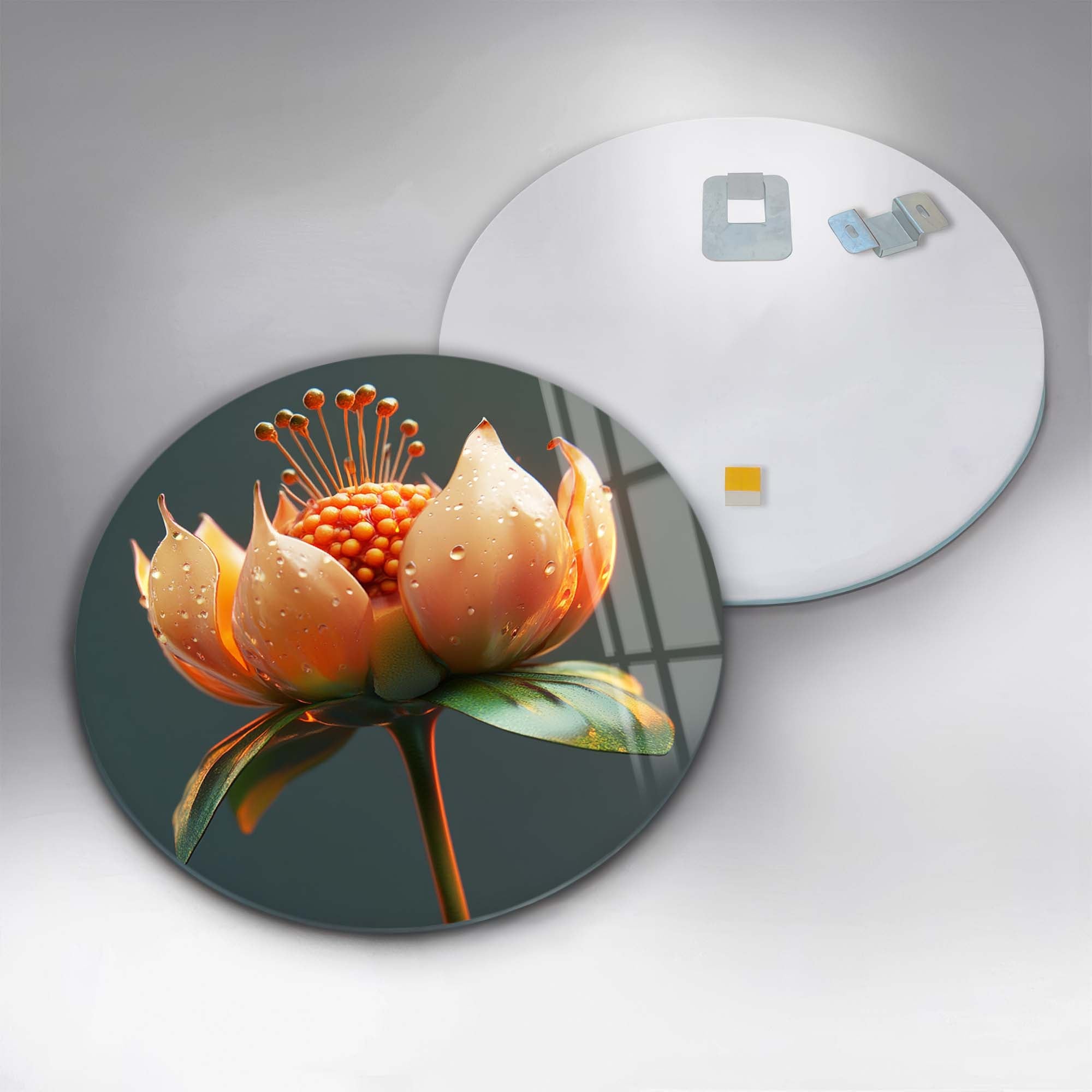 Floria - Rounded Glass Wall Art