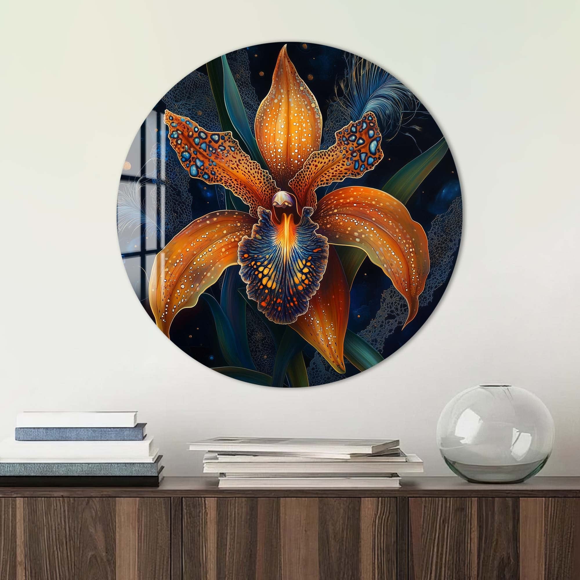 Artronauts Glass Print Lunara - Rounded Glass Wall Art