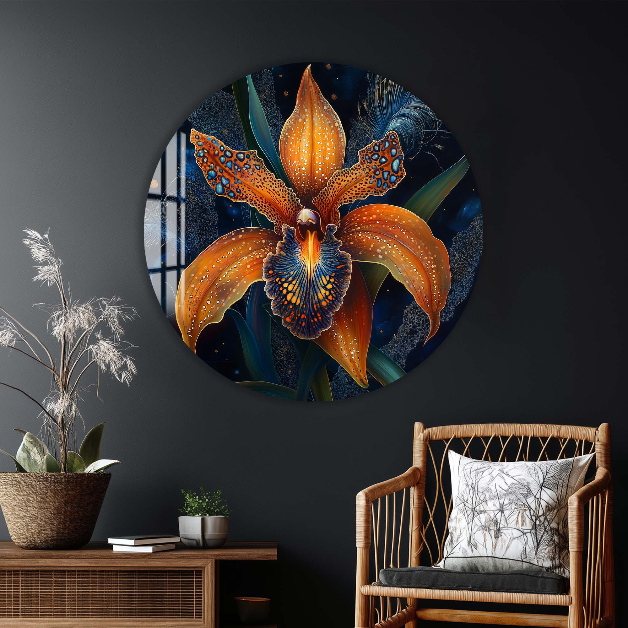 Artronauts Glass Print Lunara - Rounded Glass Wall Art