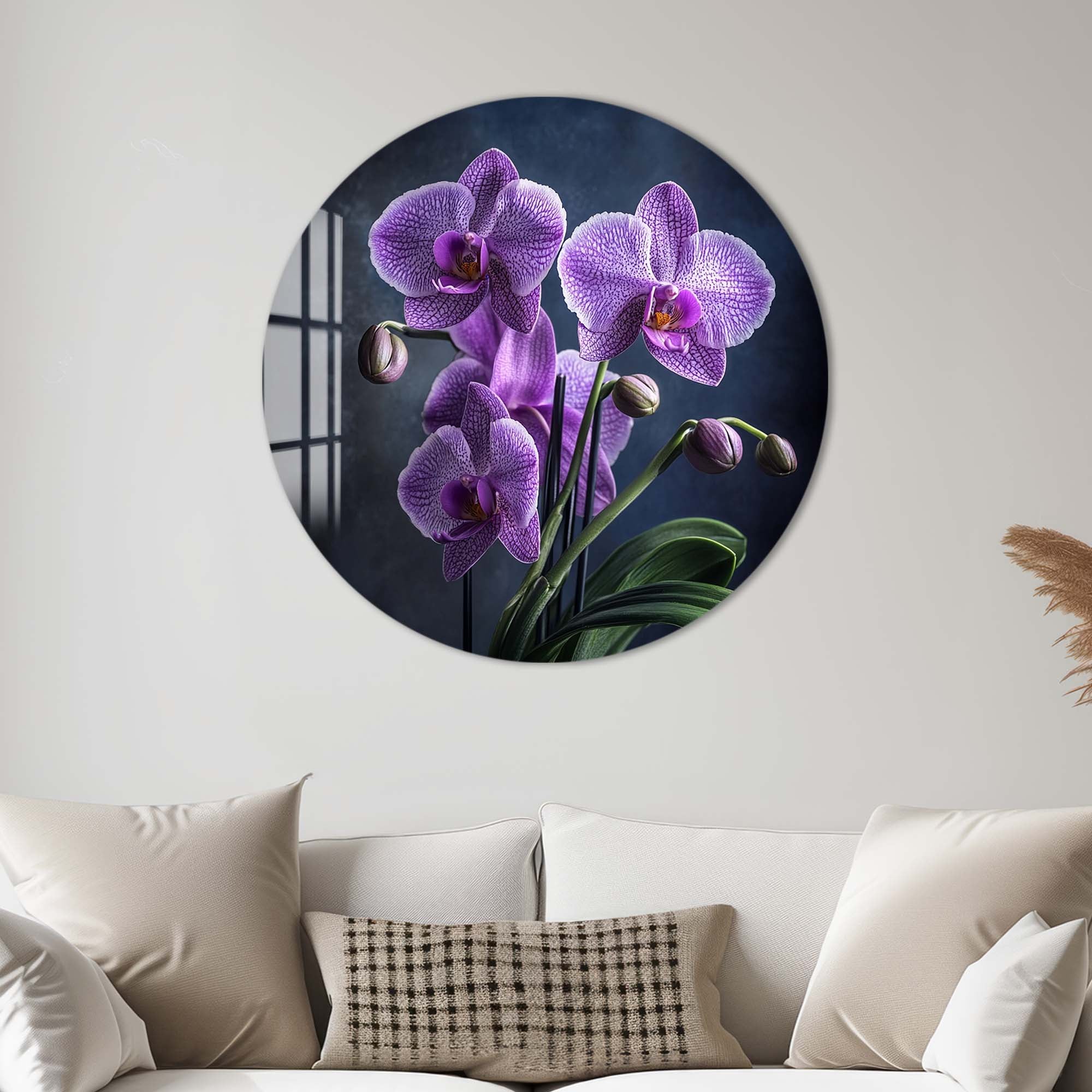 Roselle - Rounded Glass Wall Art