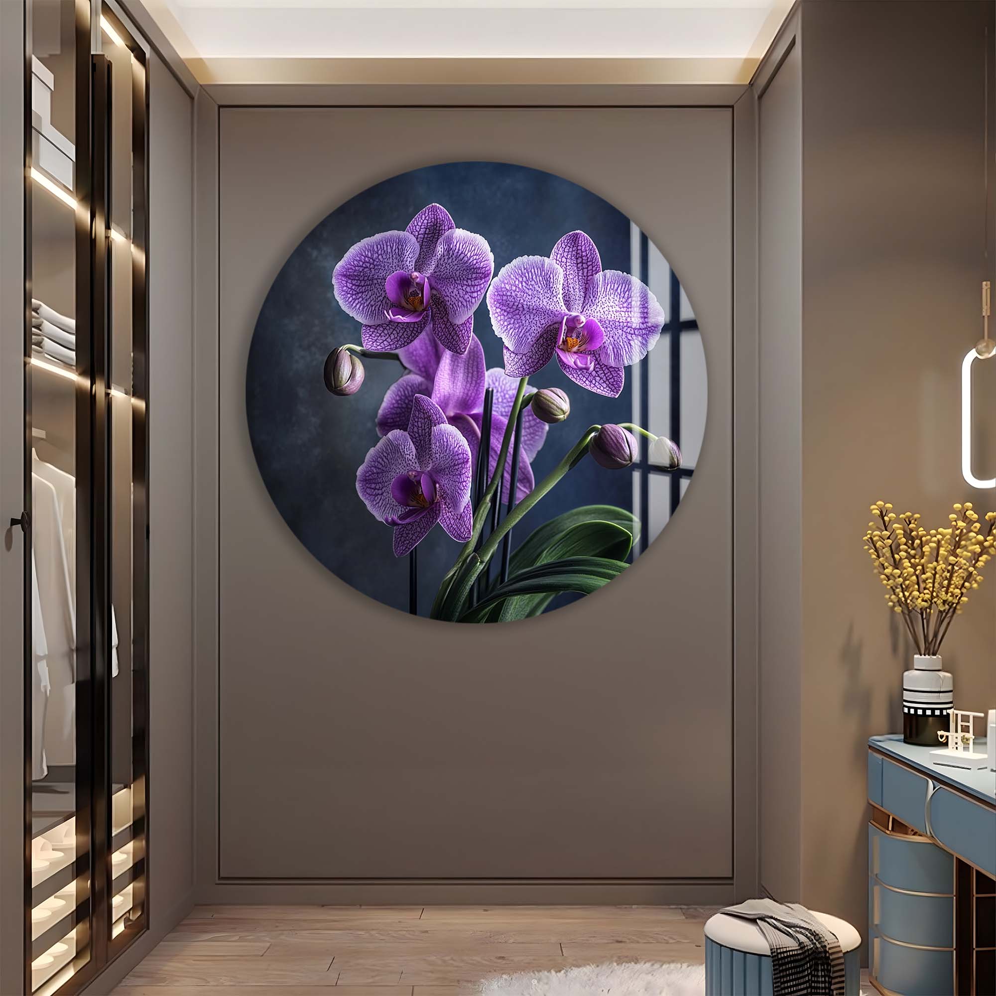 Roselle - Rounded Glass Wall Art