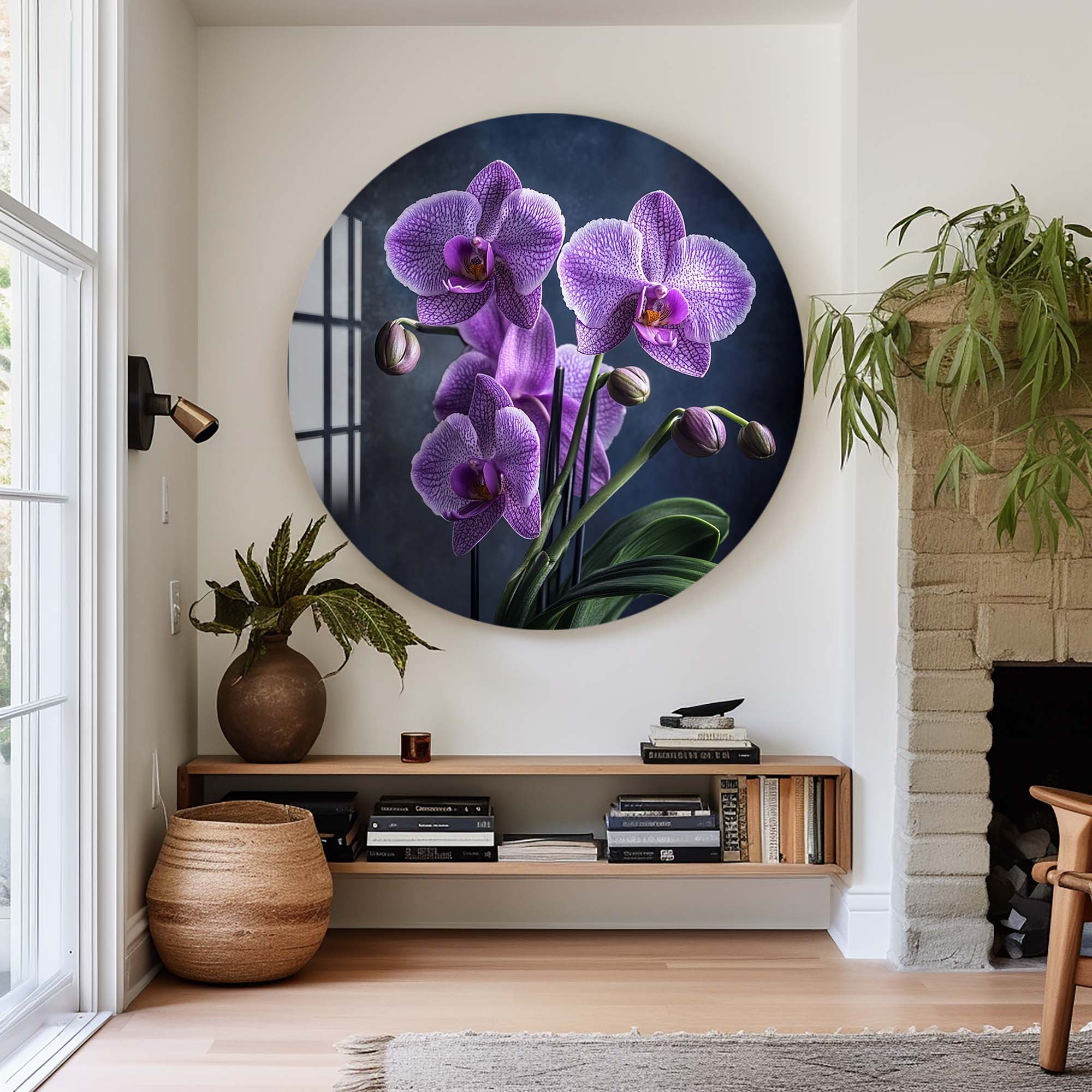 Roselle - Rounded Glass Wall Art