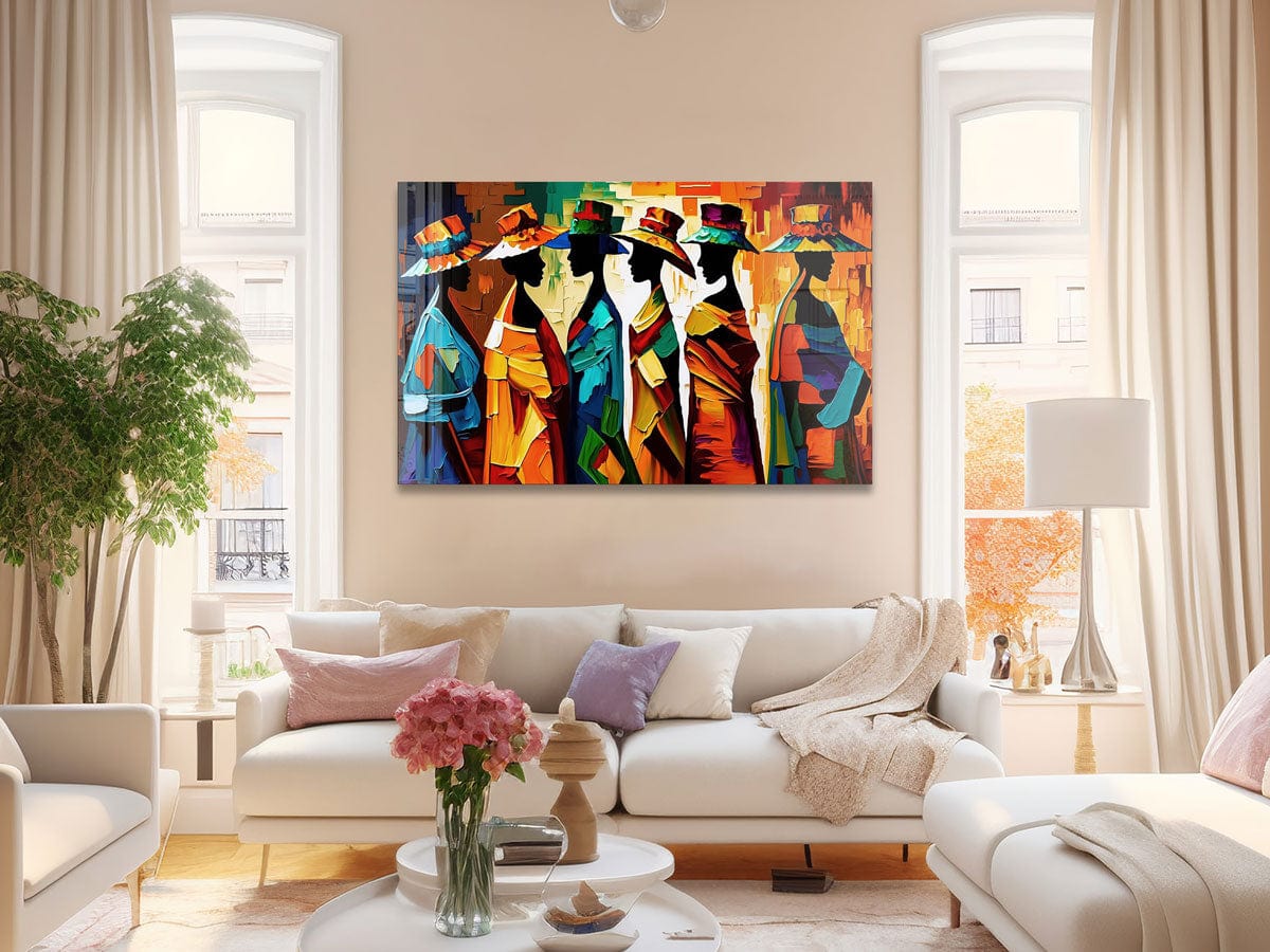 Artronauts Glass Print Colourful Ladies