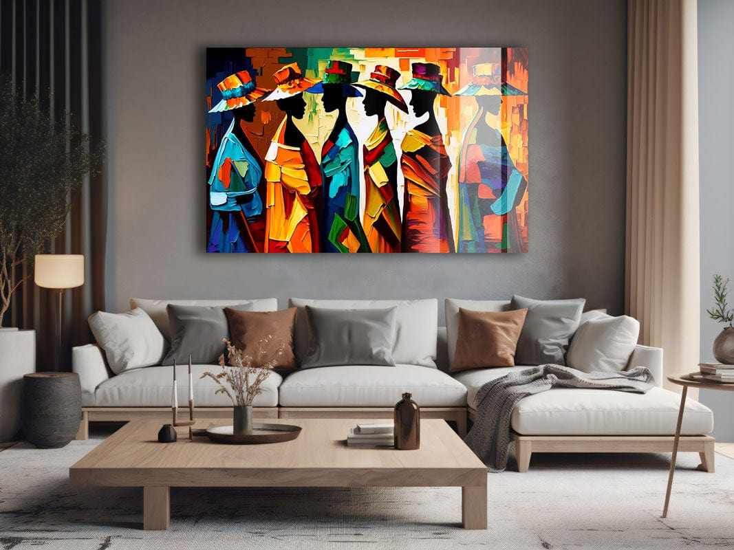 Artronauts Glass Print Colourful Ladies