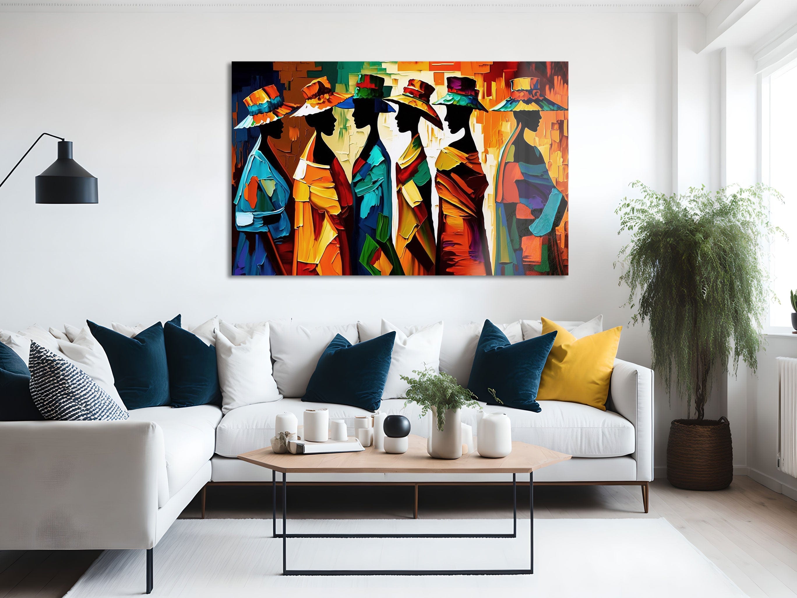 Artronauts Glass Print Colourful Ladies
