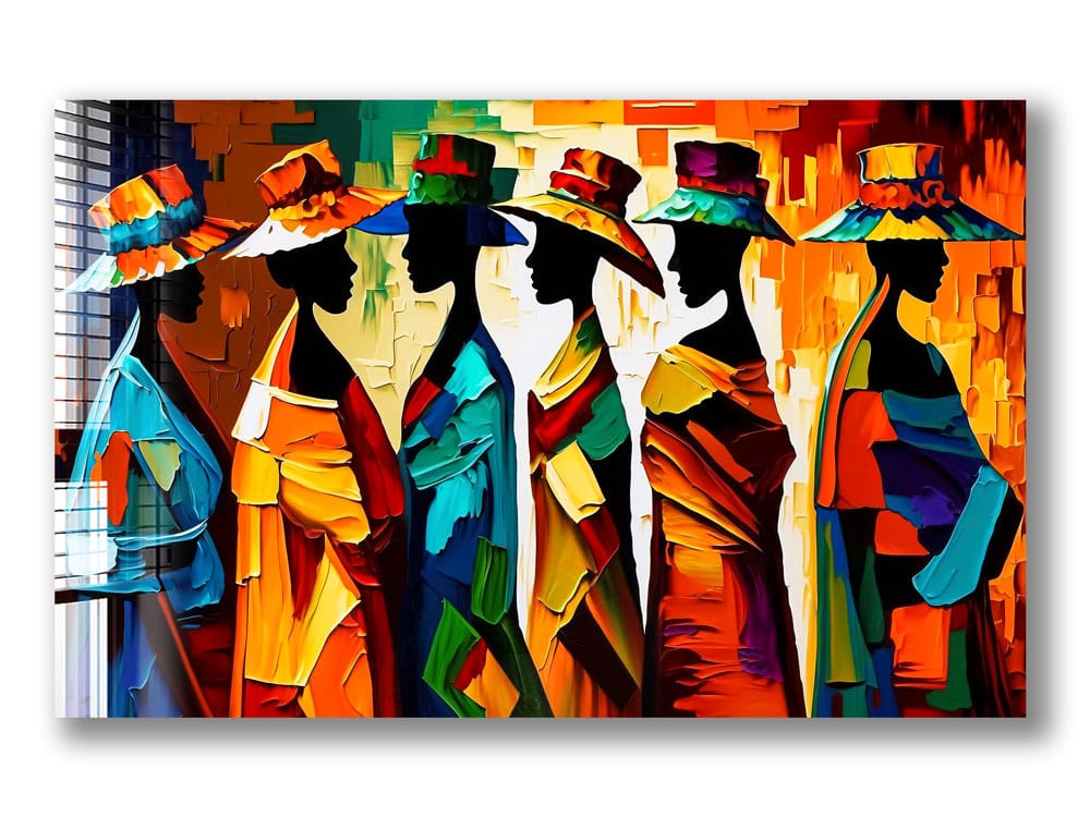 Artronauts Glass Print Colourful Ladies