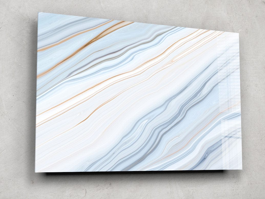 Artronauts Glass Print Light Blue Marble Design