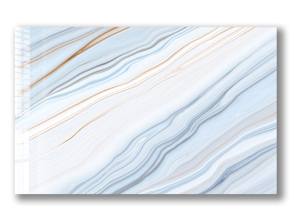 Artronauts Glass Print Light Blue Marble Design