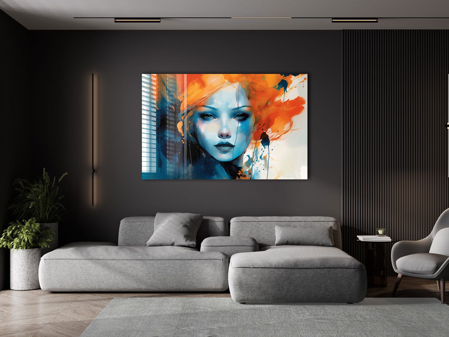 Artronauts Glass Print Red Hair
