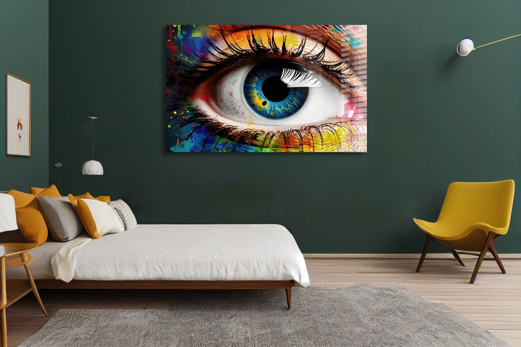 Artronauts Glass Print Colourful Eye